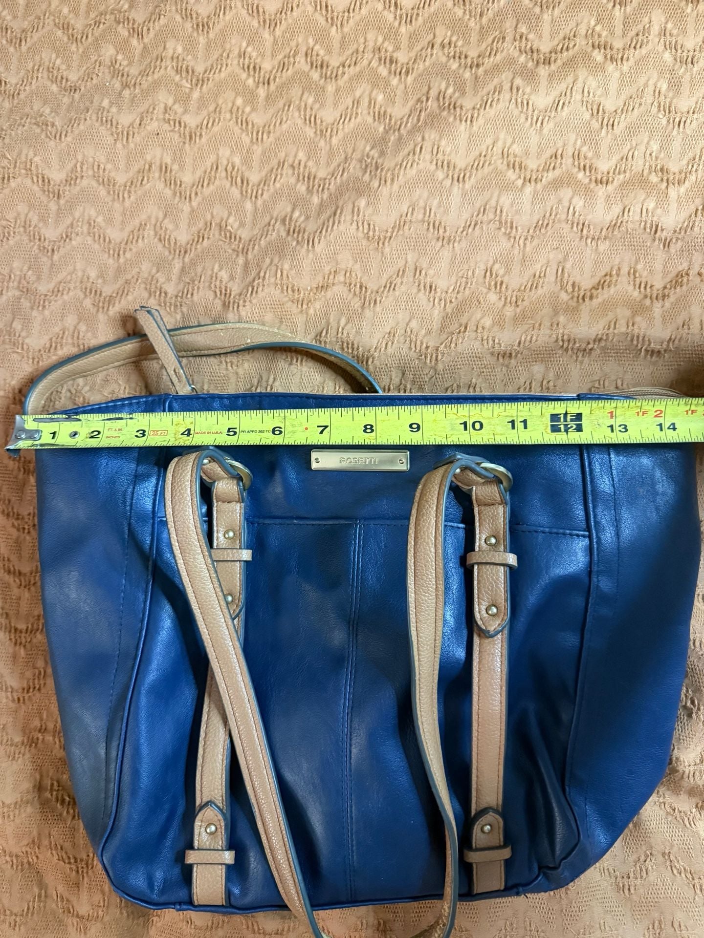 Rosetti Blue and Tan Shoulder Bag Tote 3