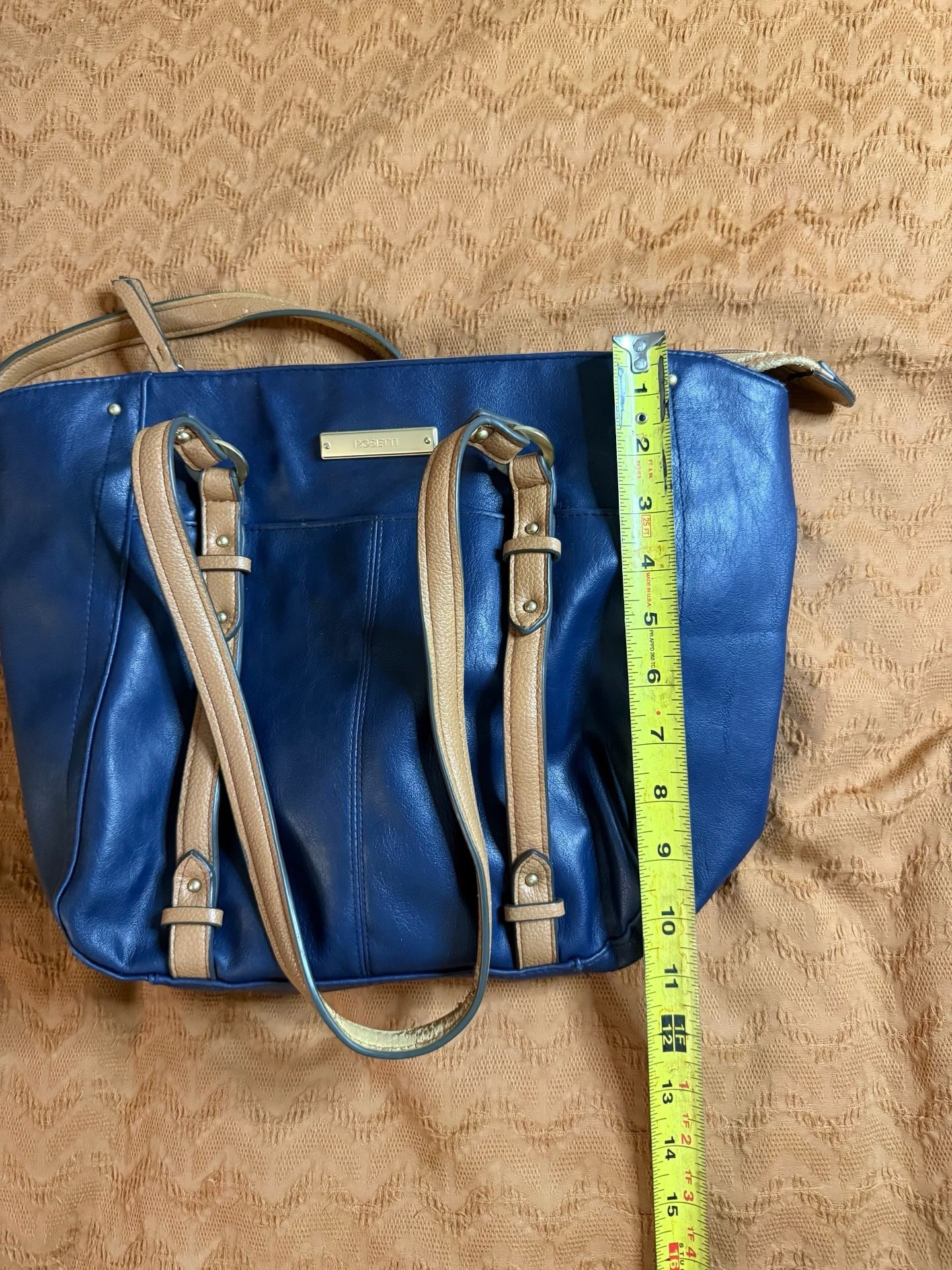 Rosetti Blue and Tan Shoulder Bag Tote 4