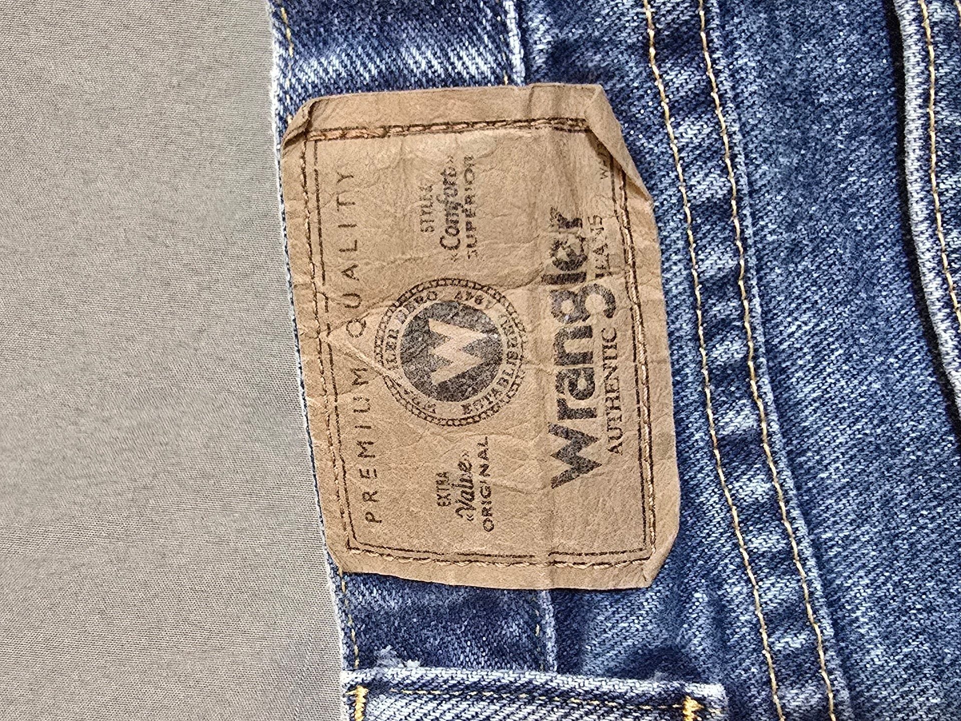 Wrangler Jeans 38x30 Blue Relaxed Straight Leg 5