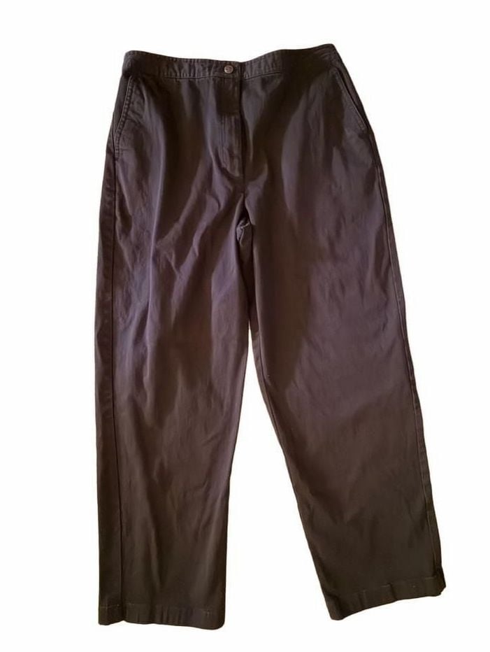 Westbound Pants Size 14 Black Cotton Blend Casual Straight Leg 2