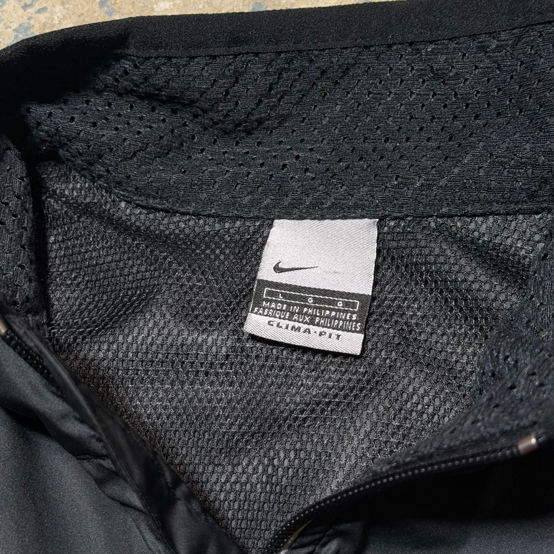Vintage Nike Clima-Fit Full Zip Jacket Black Windbreaker 3