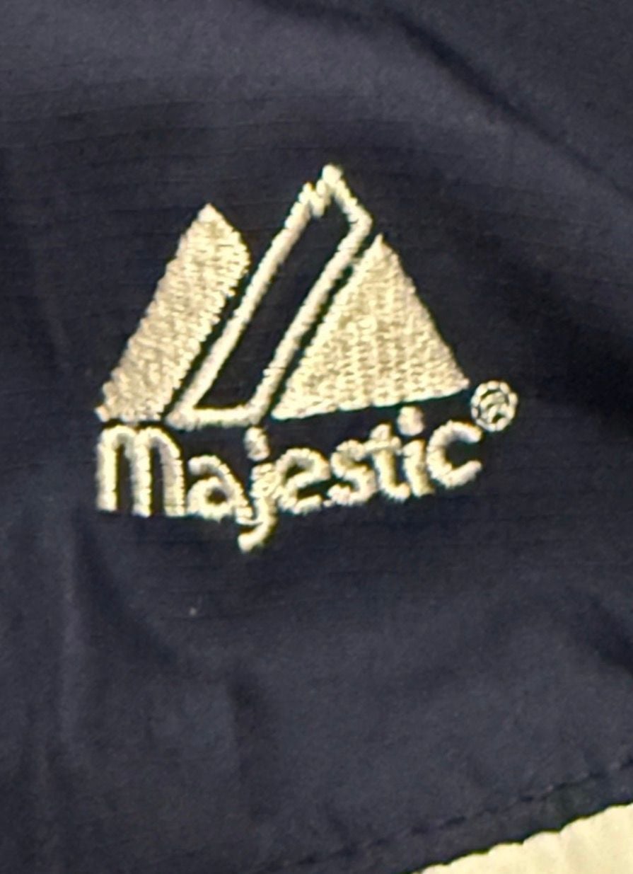 Majestic Detroit Tigers Cool Base Pullover Jacket XL Navy Blue rare vintage 5