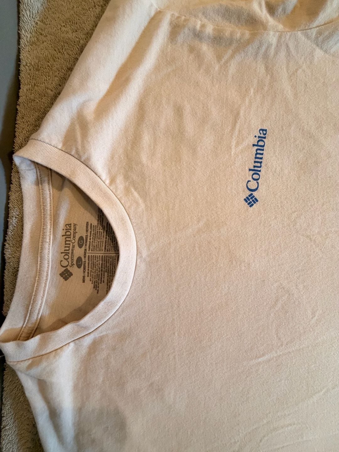 Columbia Sportswear Company Short Sleeve T-Shirt Size L Cream 4