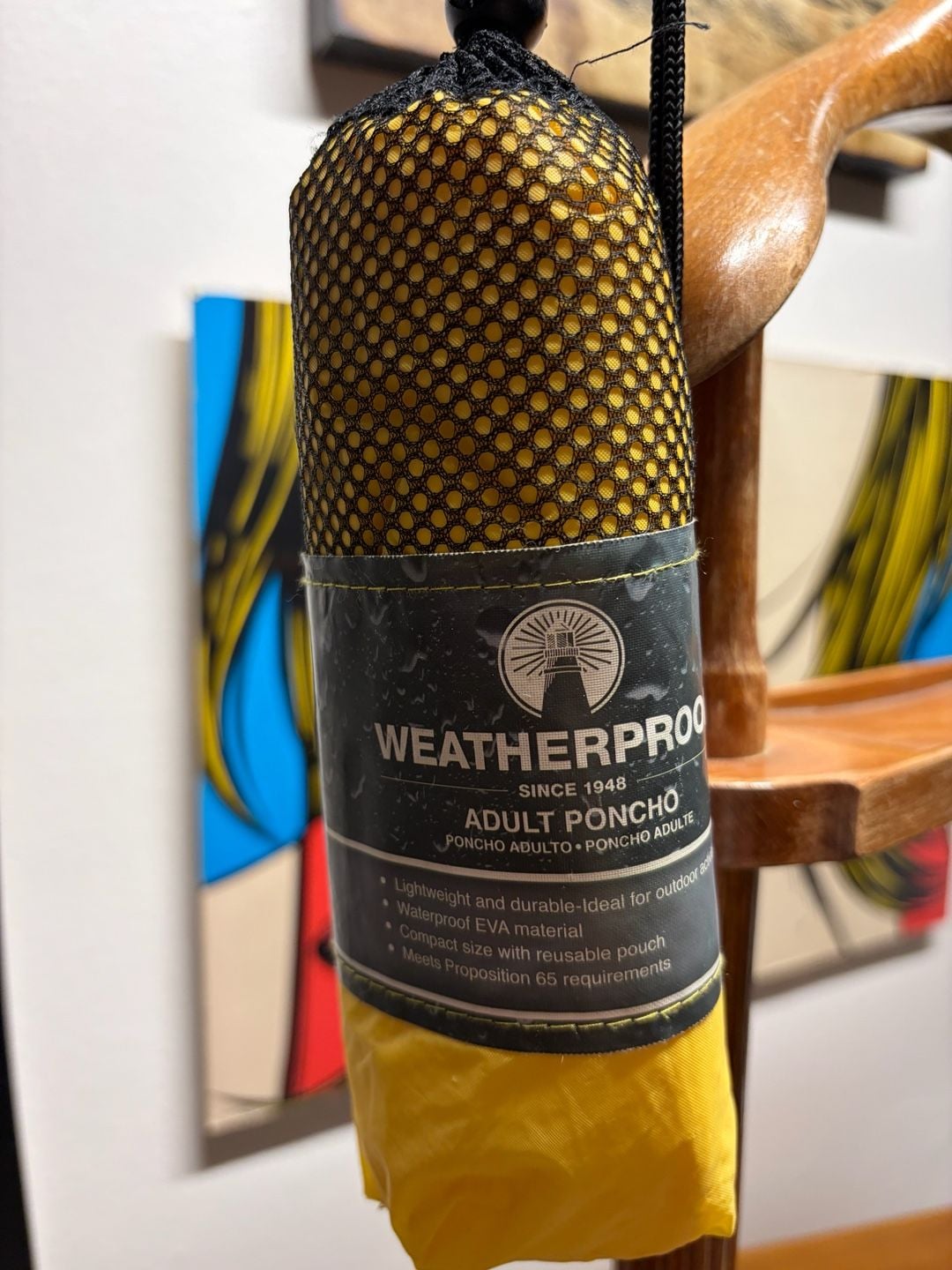 Weatherproof Adult Poncho Yellow Water Resistant Rainwear New 4
