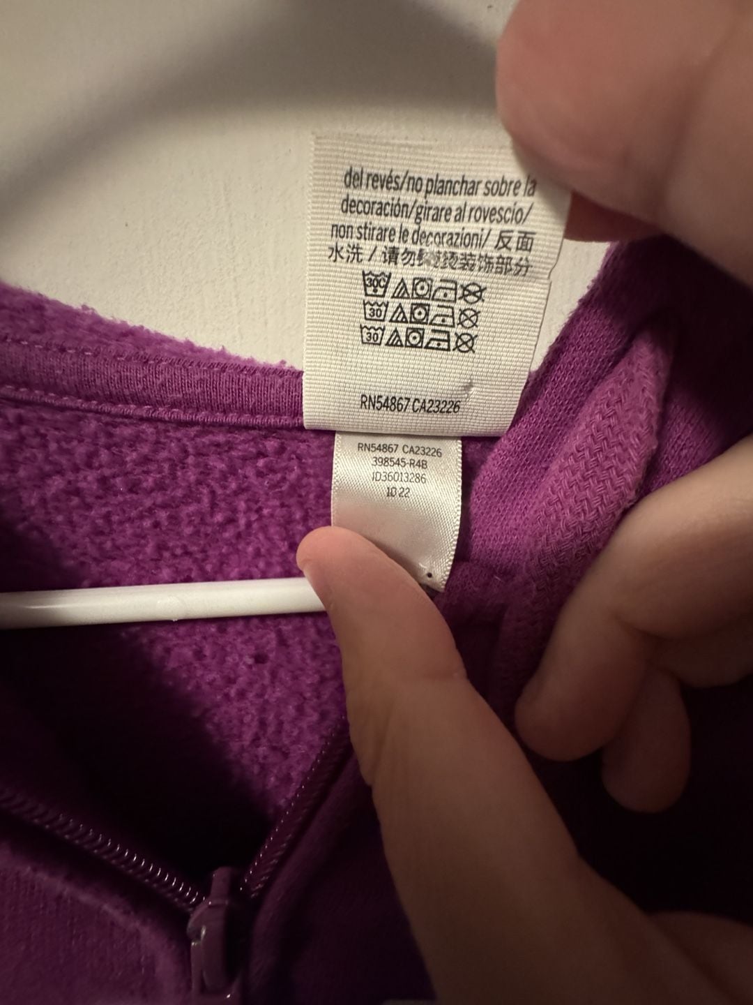 Victoria's Secret PINK Full Zip Hoodie Size L Purple White 7