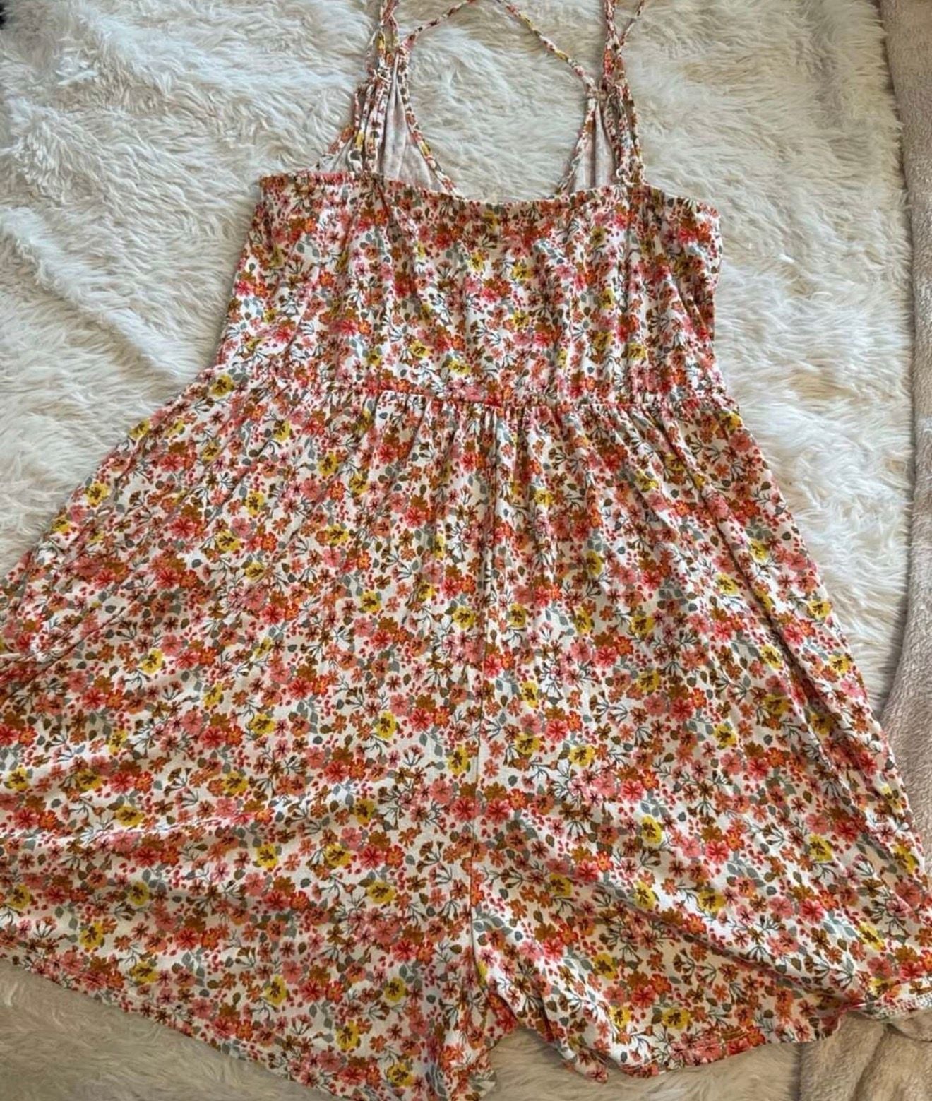 Ultra Flirt Floral Print Romper Size L 4