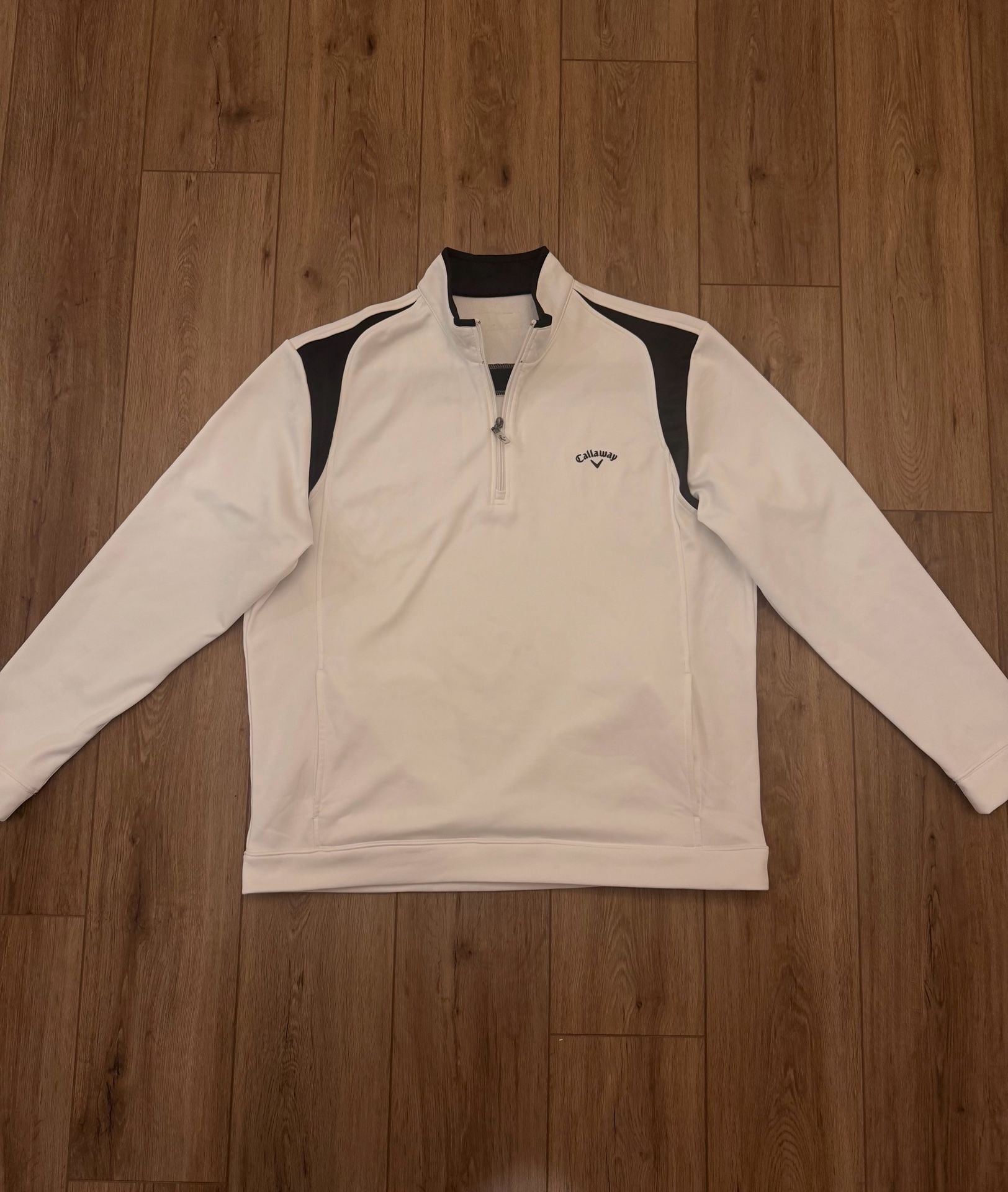 Callaway 1/2 Zip Pullover White Black Golf Jacket 2