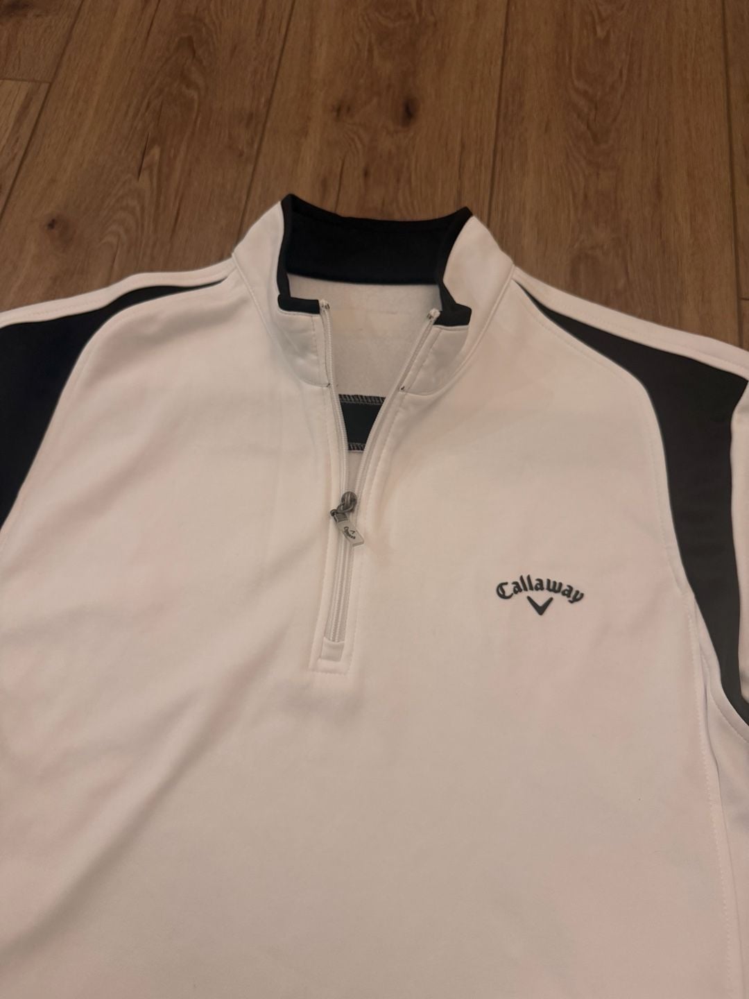 Callaway 1/2 Zip Pullover White Black Golf Jacket 3