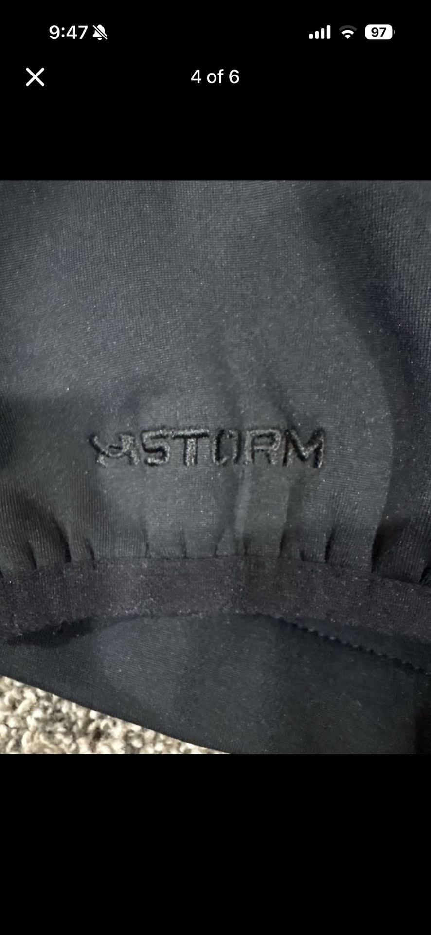 Under Armour Storm ColdGear Jacket YLG Black Full Zip 5