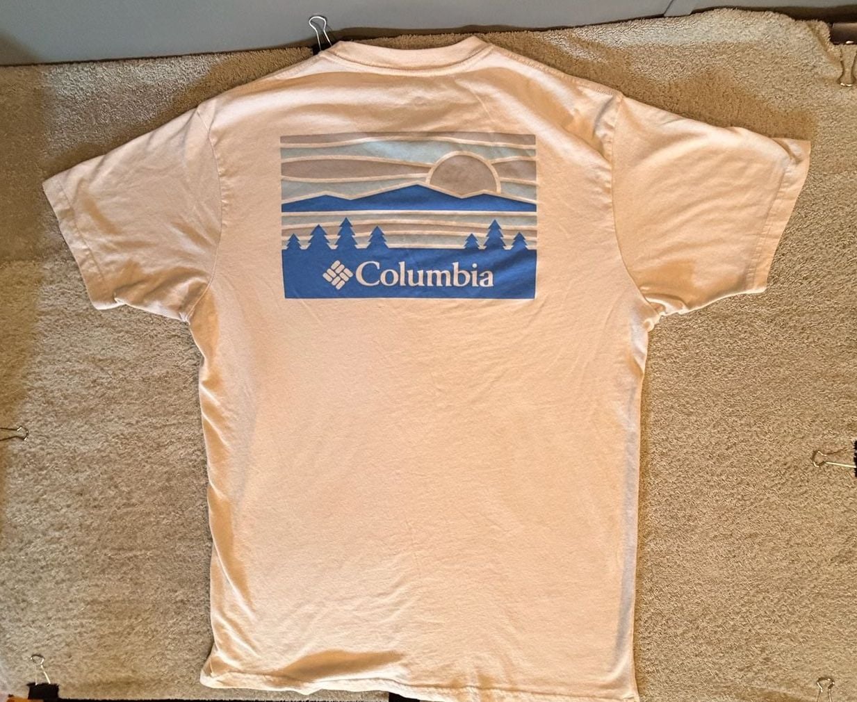 Columbia Sportswear Company Short Sleeve T-Shirt Size L Cream 9