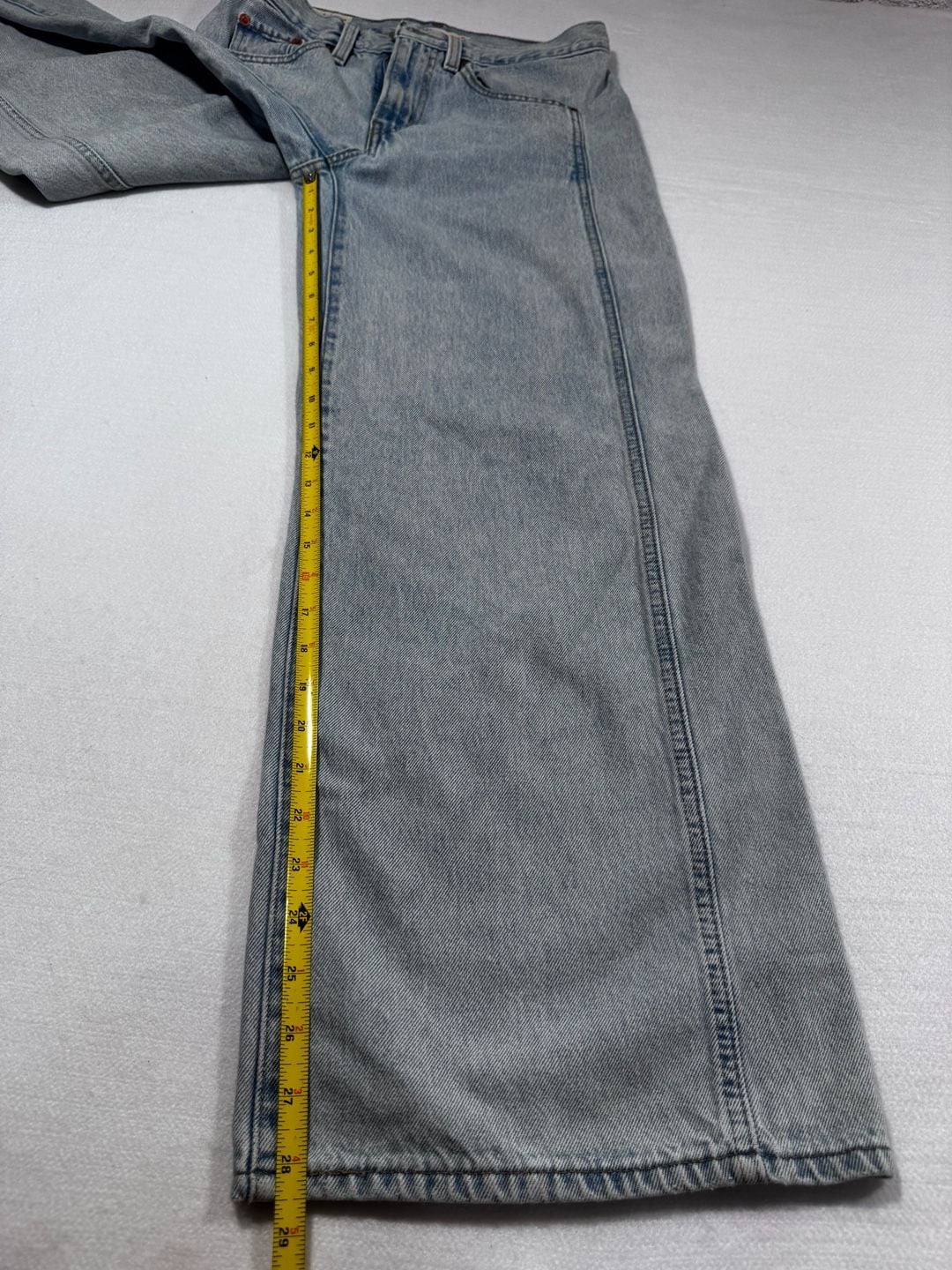 Levi’s Ribcage Wide Leg Jeans Women’s Size 25 Light Wash Blue Denim 3