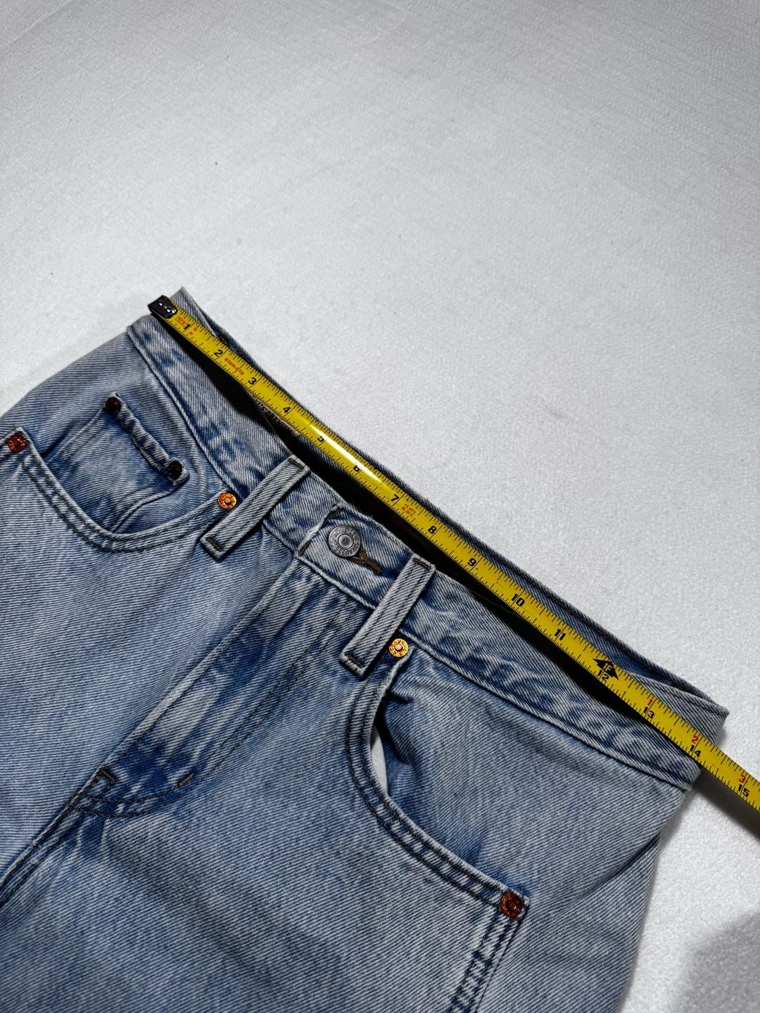 Levi’s Ribcage Wide Leg Jeans Women’s Size 25 Light Wash Blue Denim 9