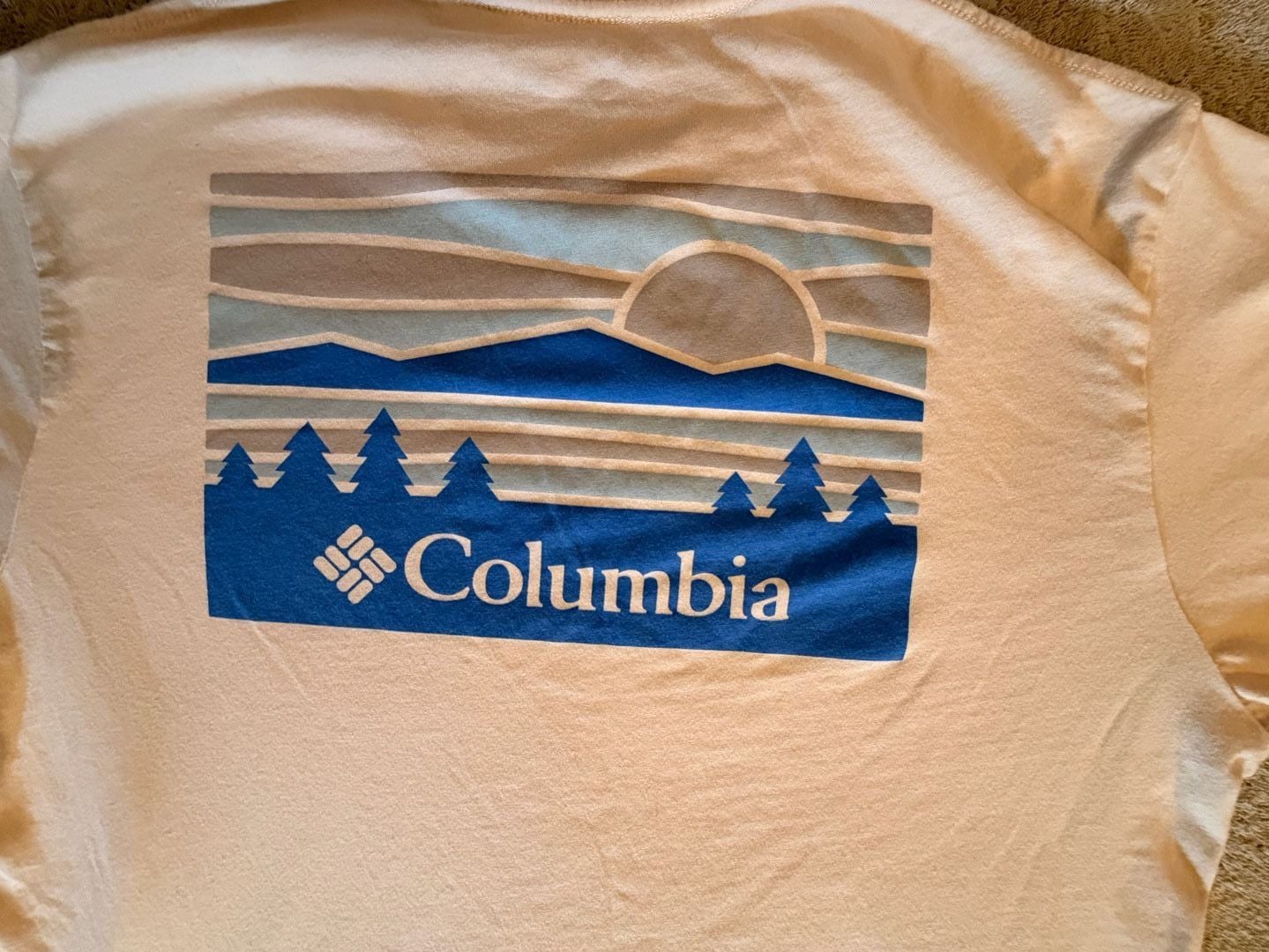 Columbia Sportswear Company Short Sleeve T-Shirt Size L Cream 10