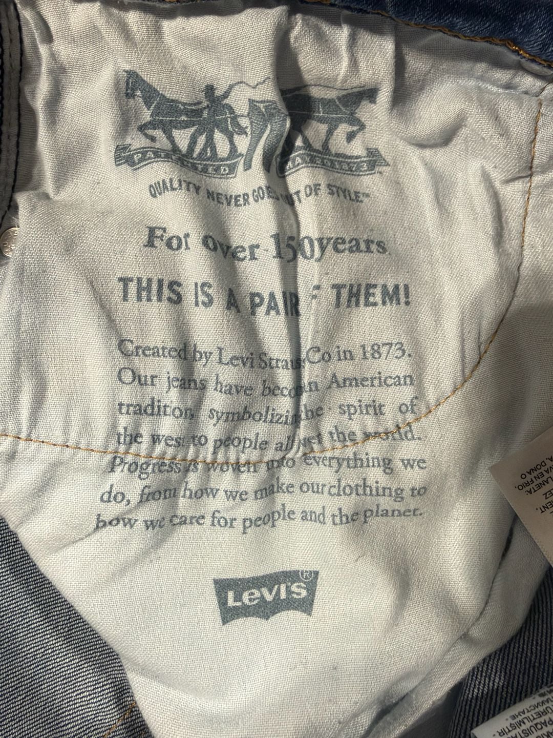Levi's 505 Straight Jeans Size 42x34 Blue Denim 4
