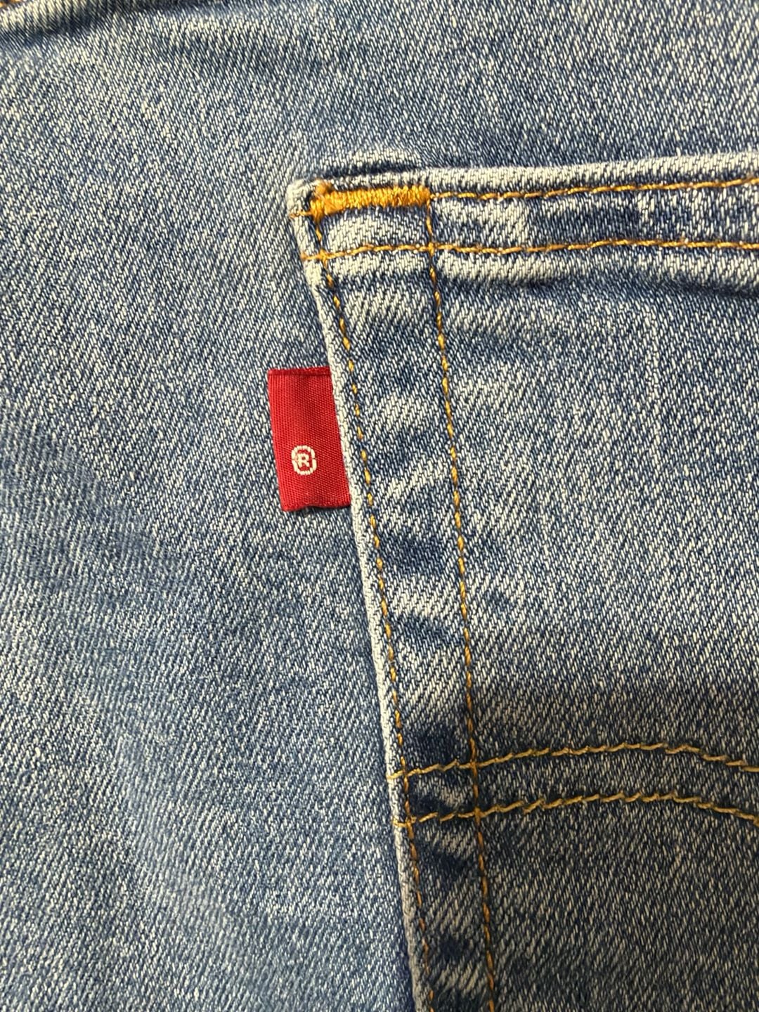 Levi's 505 Straight Jeans Size 42x34 Blue Denim 7