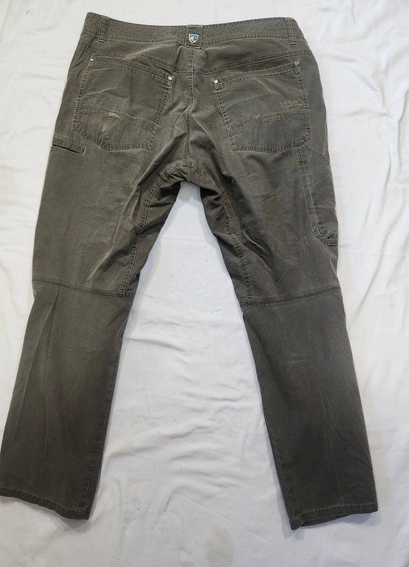 Kuhl Pants 38x30 Green Cotton Blend Hiking Cargo Outdoor Casual 7