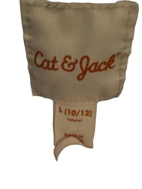 Cat & Jack Denim Jacket Size L 10/12 Floral Embroidered Blue 2