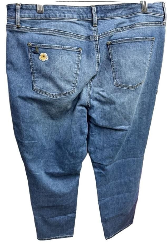 Talbots Women’s 16 Slim Flawless Five Pocket Embroidered Jeans 3
