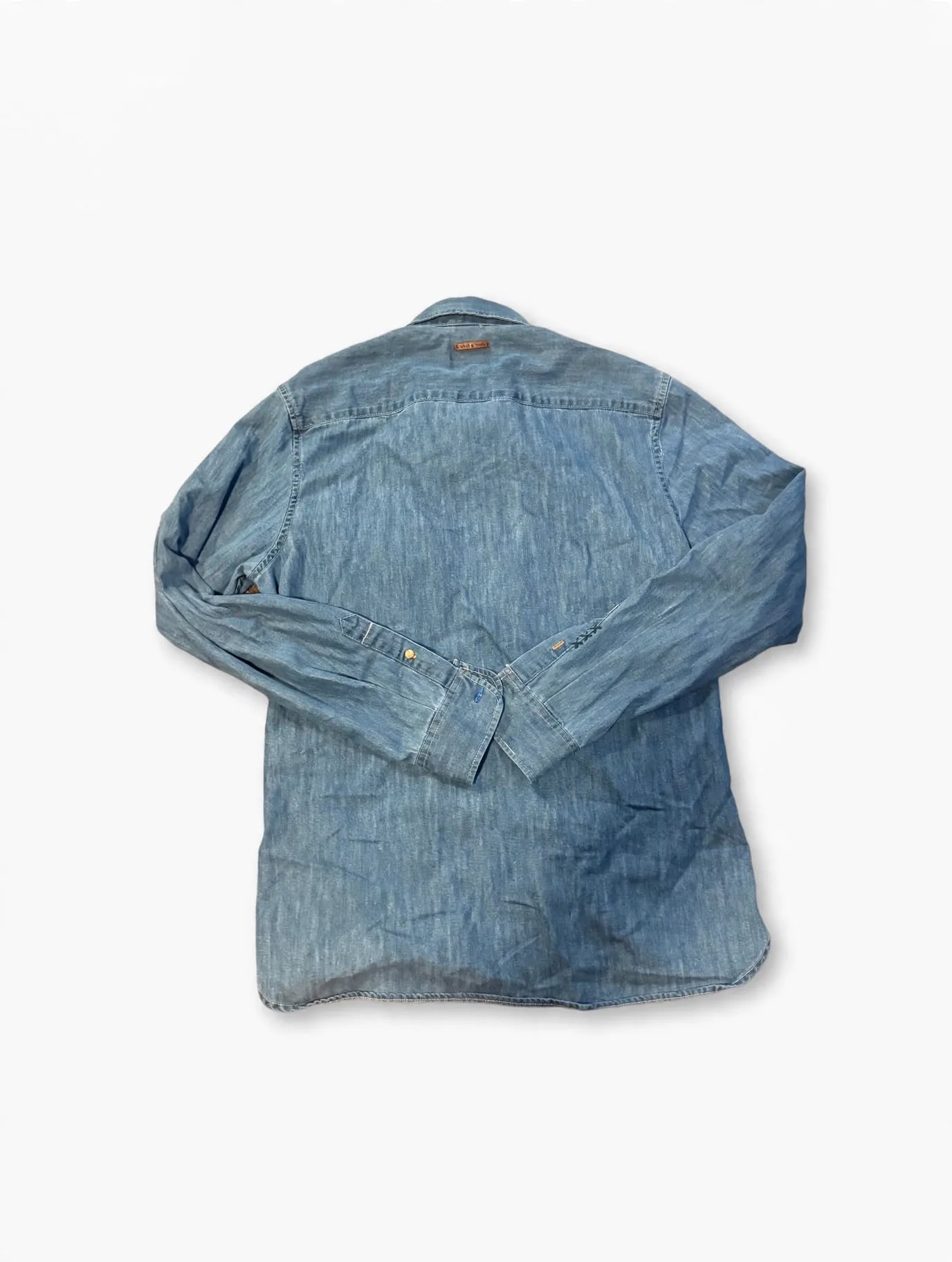 Scotch & Soda Amsterdam Denim Button-Down Shirt Blue Long Sleeve 3