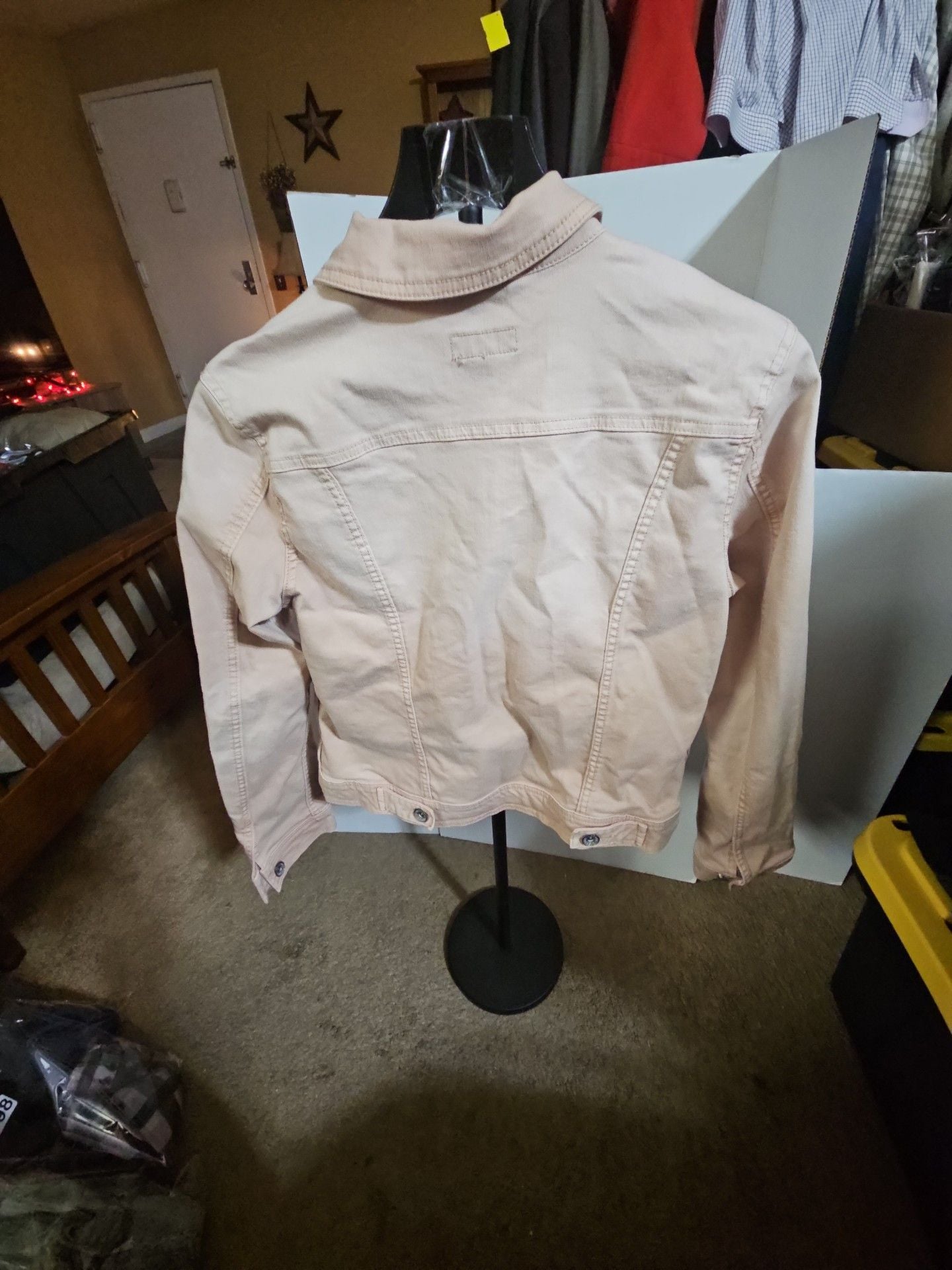 Merona Pink Denim Jacket Size M 3