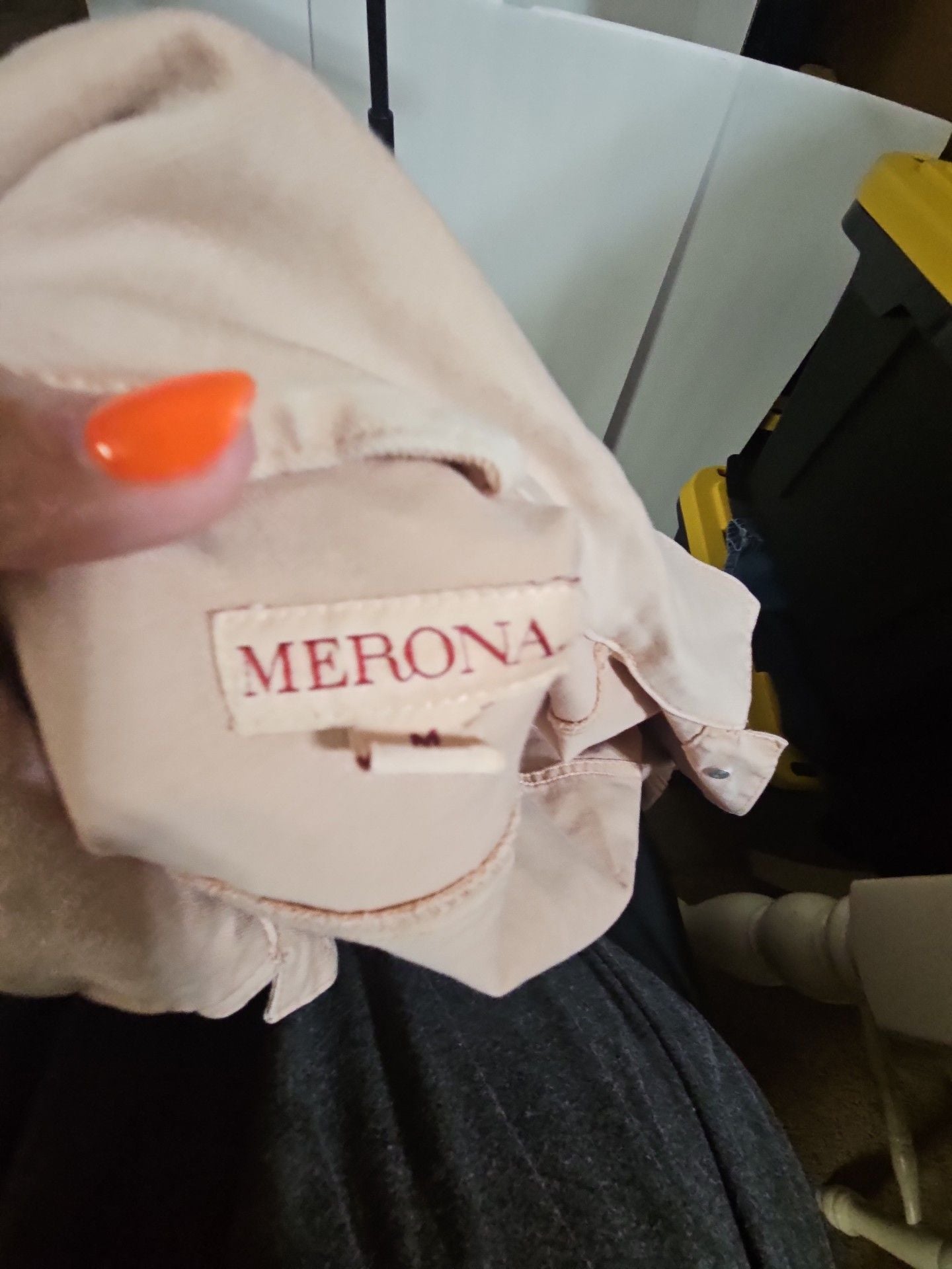 Merona Pink Denim Jacket Size M 4