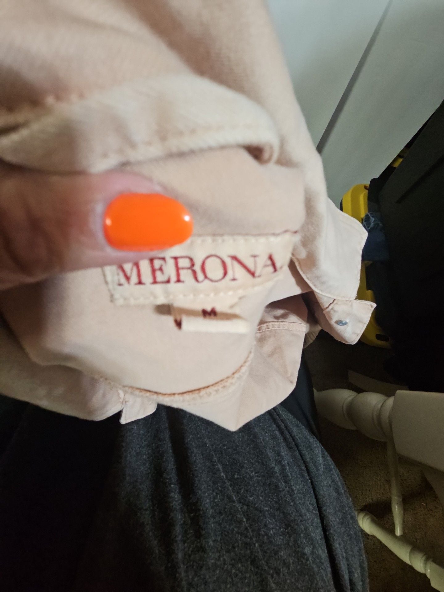 Merona Pink Denim Jacket Size M 5