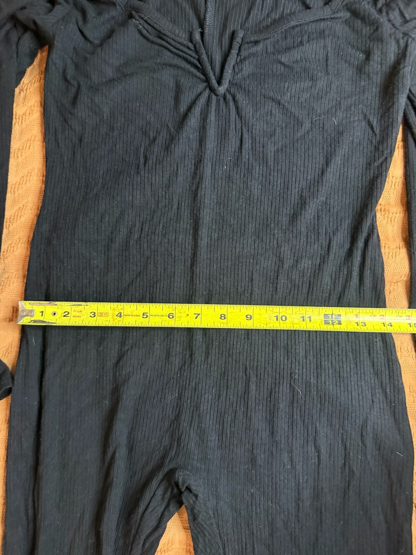 BOUZZOLO Long Sleeve Ribbed Jumpsuit Size L Black 3