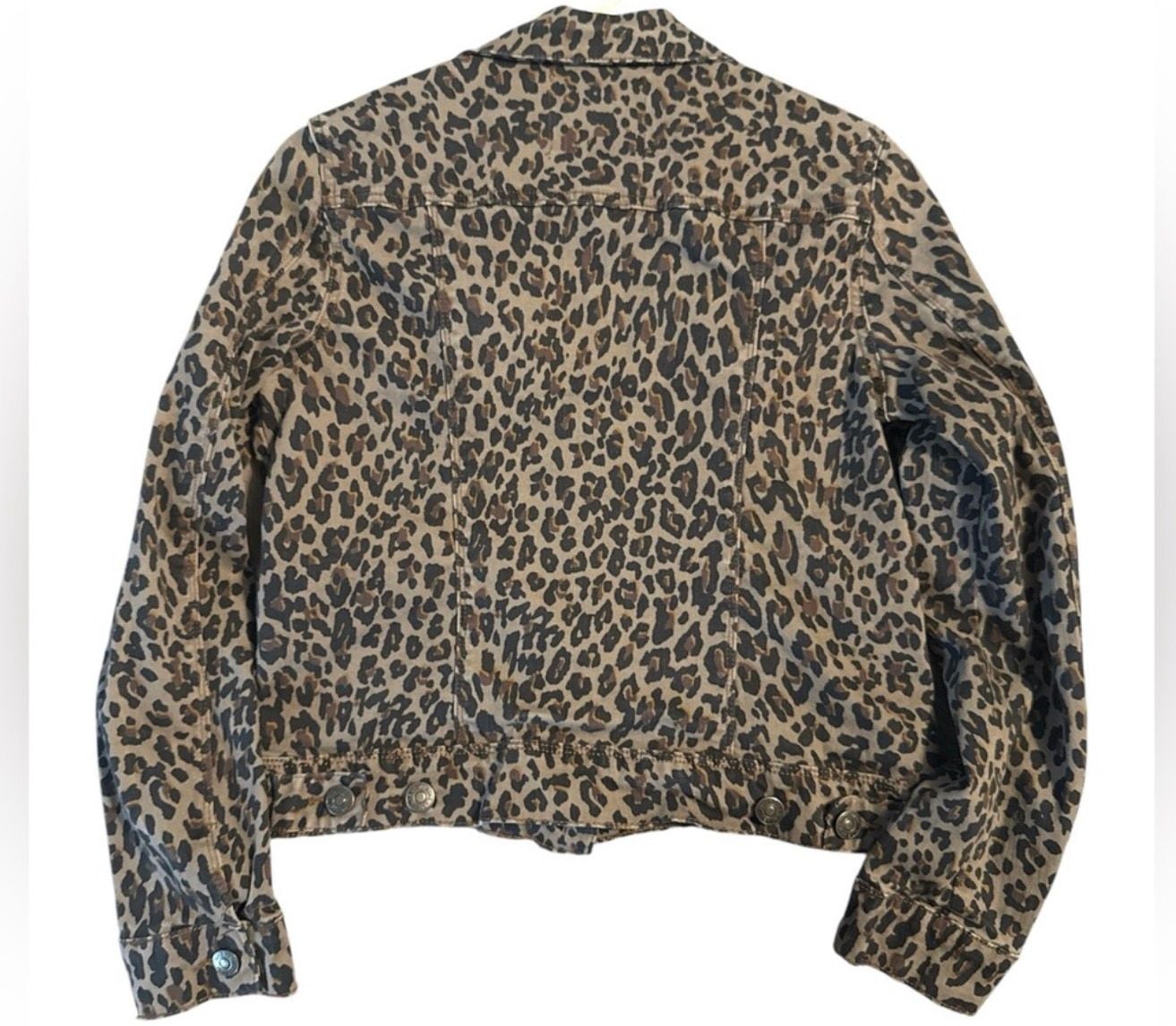 Liverpool Los Angeles Leopard Print Denim Jacket Size M 7