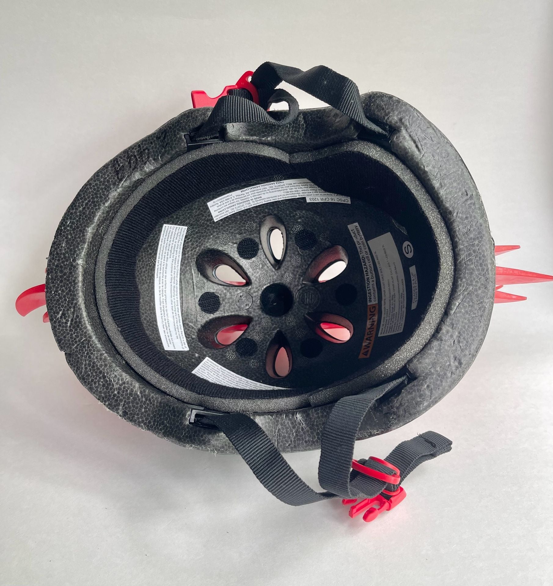 Bell Helmet Spikes Lightning Red Black Child Size S 50-54cm 3