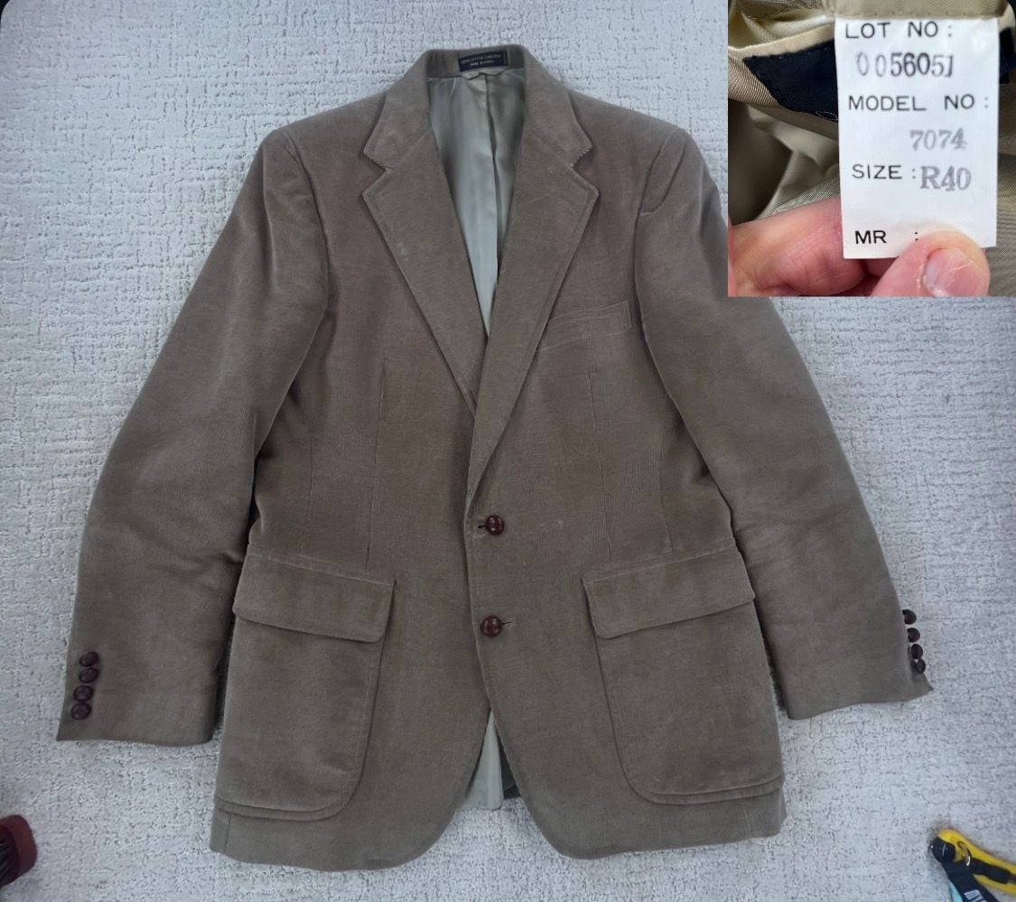 VTG 80s/90s Polo University Club by Ralph Lauren Corduroy Sport Coat Brown 2
