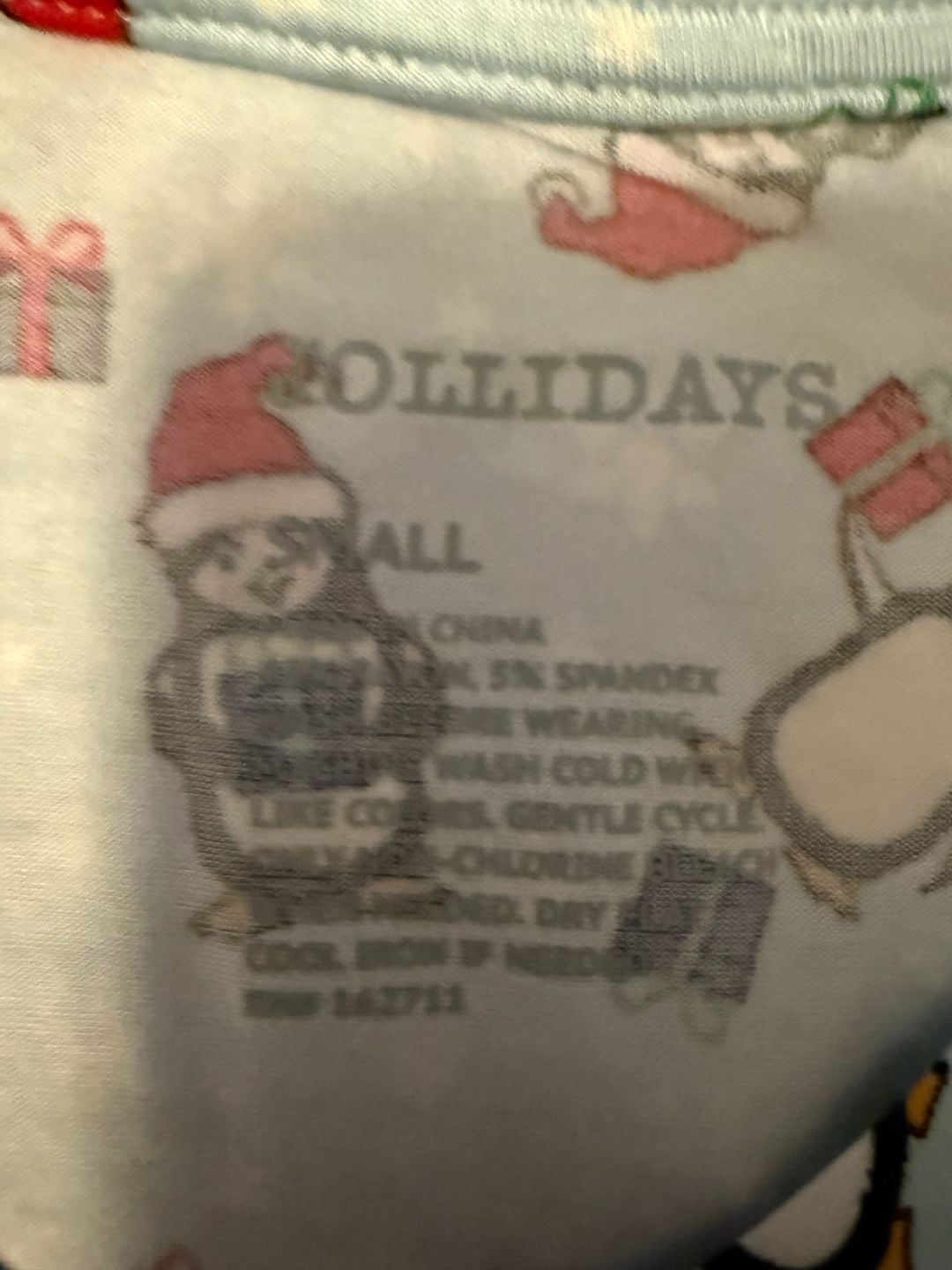Christmas Penguin Long Sleeve Pajama Top Size S 3