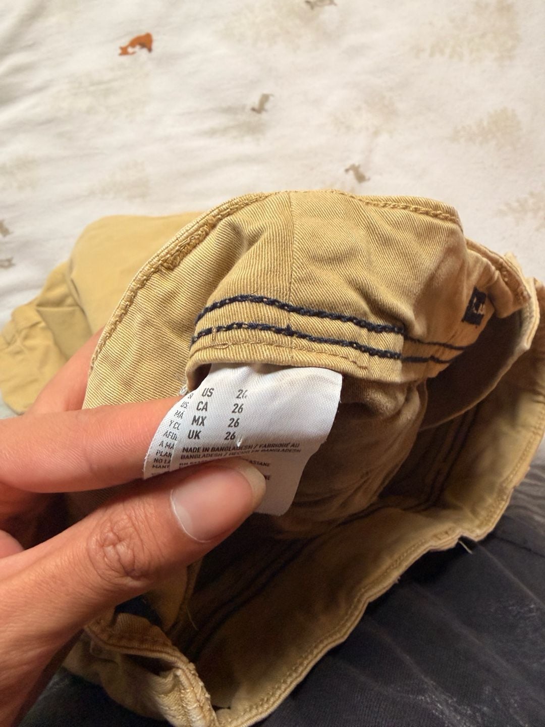 American Eagle Cargo Shorts Size 26 Khaki Tan Cotton 4
