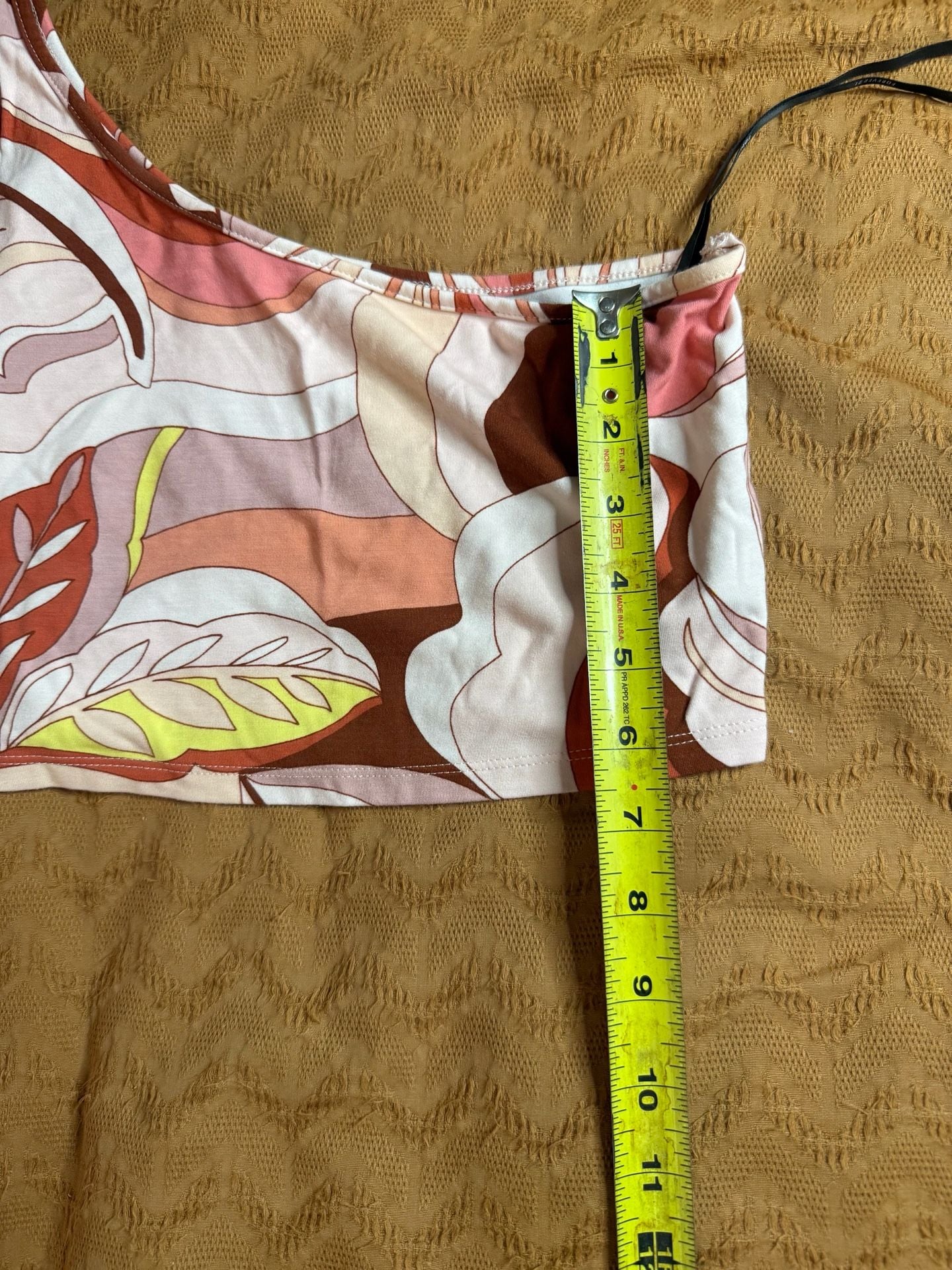 Abstract Leaf Print One Shoulder Crop Top From Forever 21 4