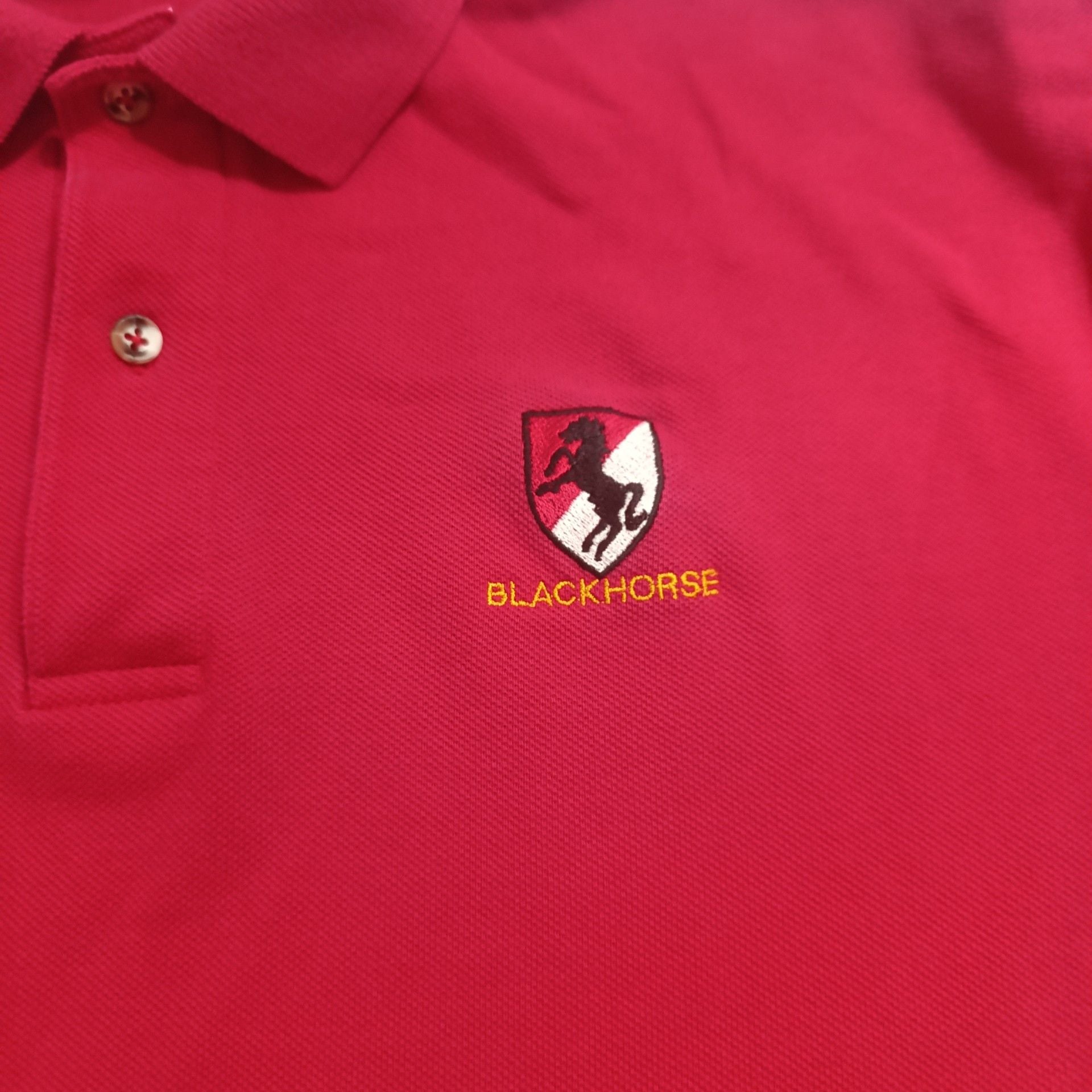 Outer Banks Blackhorse Polo Size Medium Red Cotton Short Sleeve 3