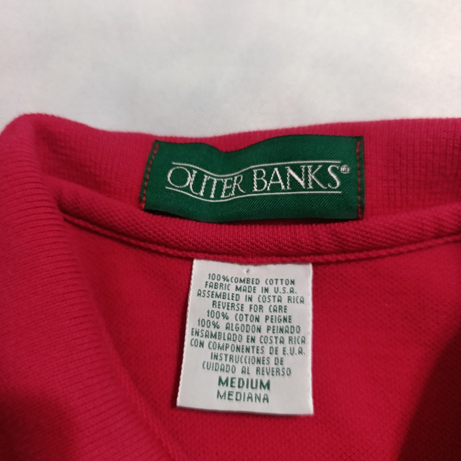 Outer Banks Blackhorse Polo Size Medium Red Cotton Short Sleeve 4