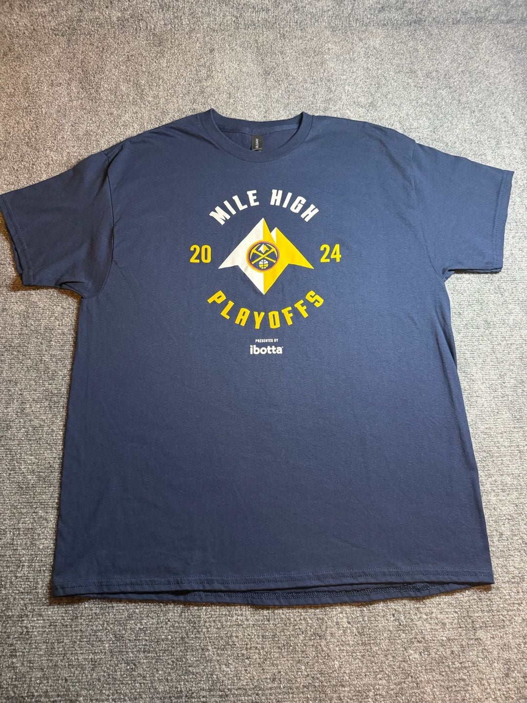 Gildan Denver Nuggets 2024 Mile High Playoffs T-Shirt Blue XL 2
