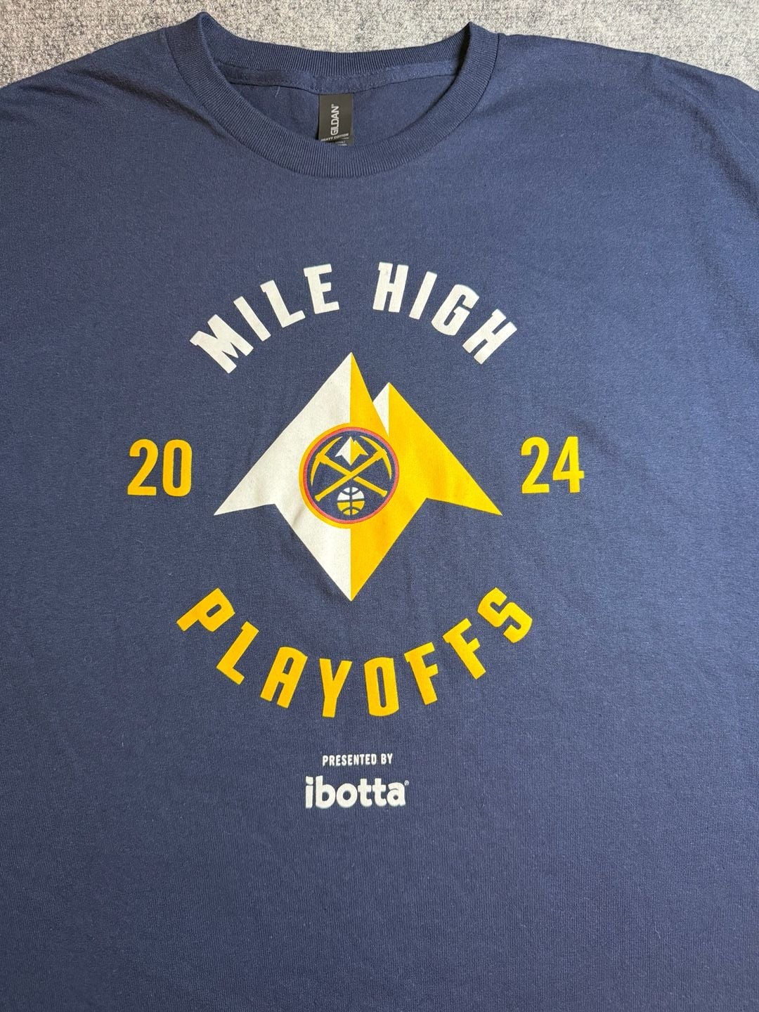 Gildan Denver Nuggets 2024 Mile High Playoffs T-Shirt Blue XL 3