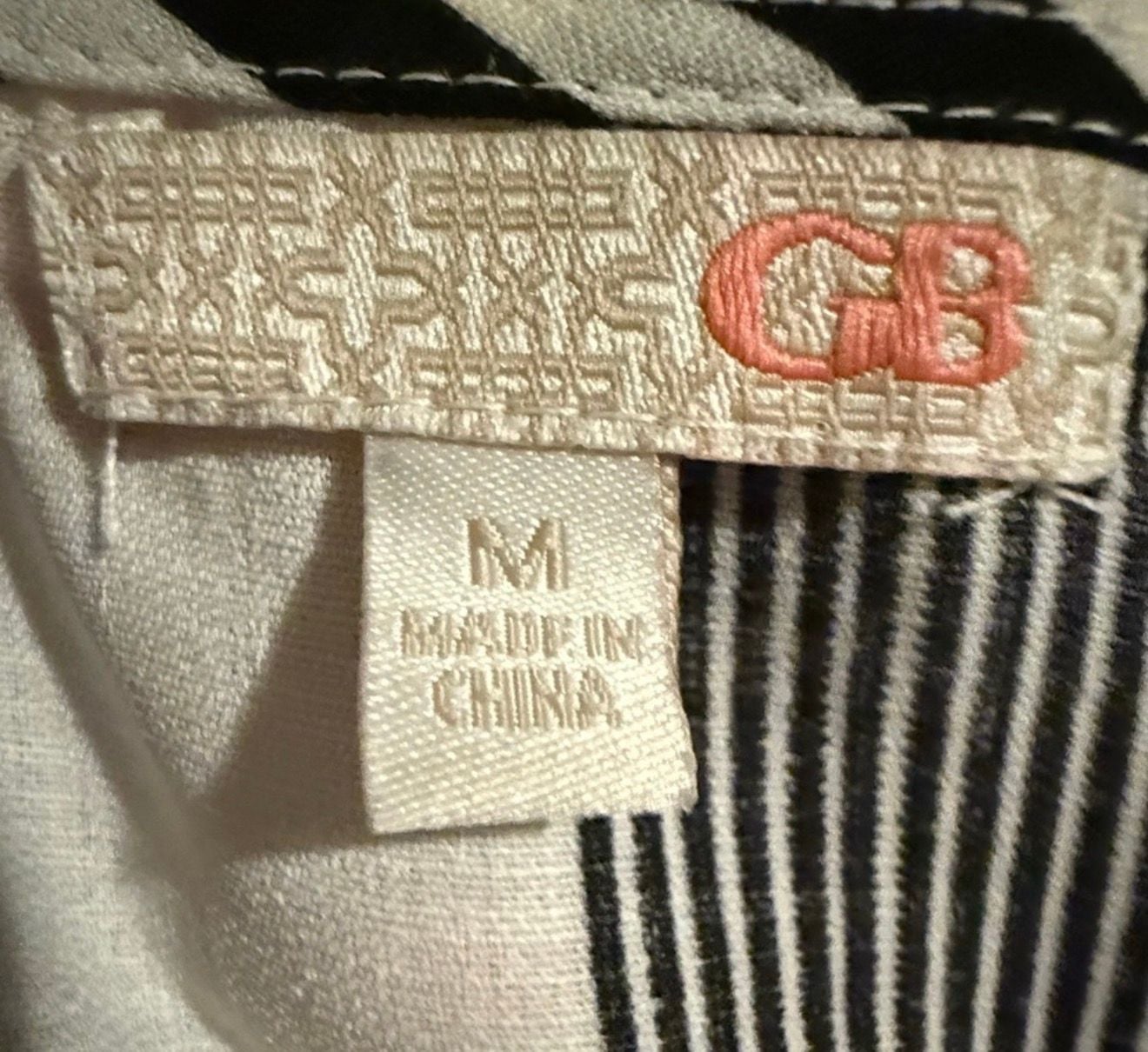Gianni Bini striped blouse long sleeve with bow detail sz M 4