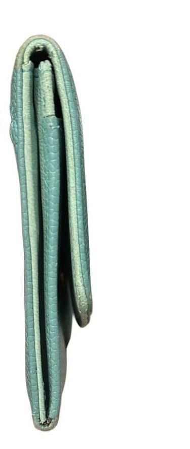 Chanel Caviar Leather Trifold Wallet Teal 11