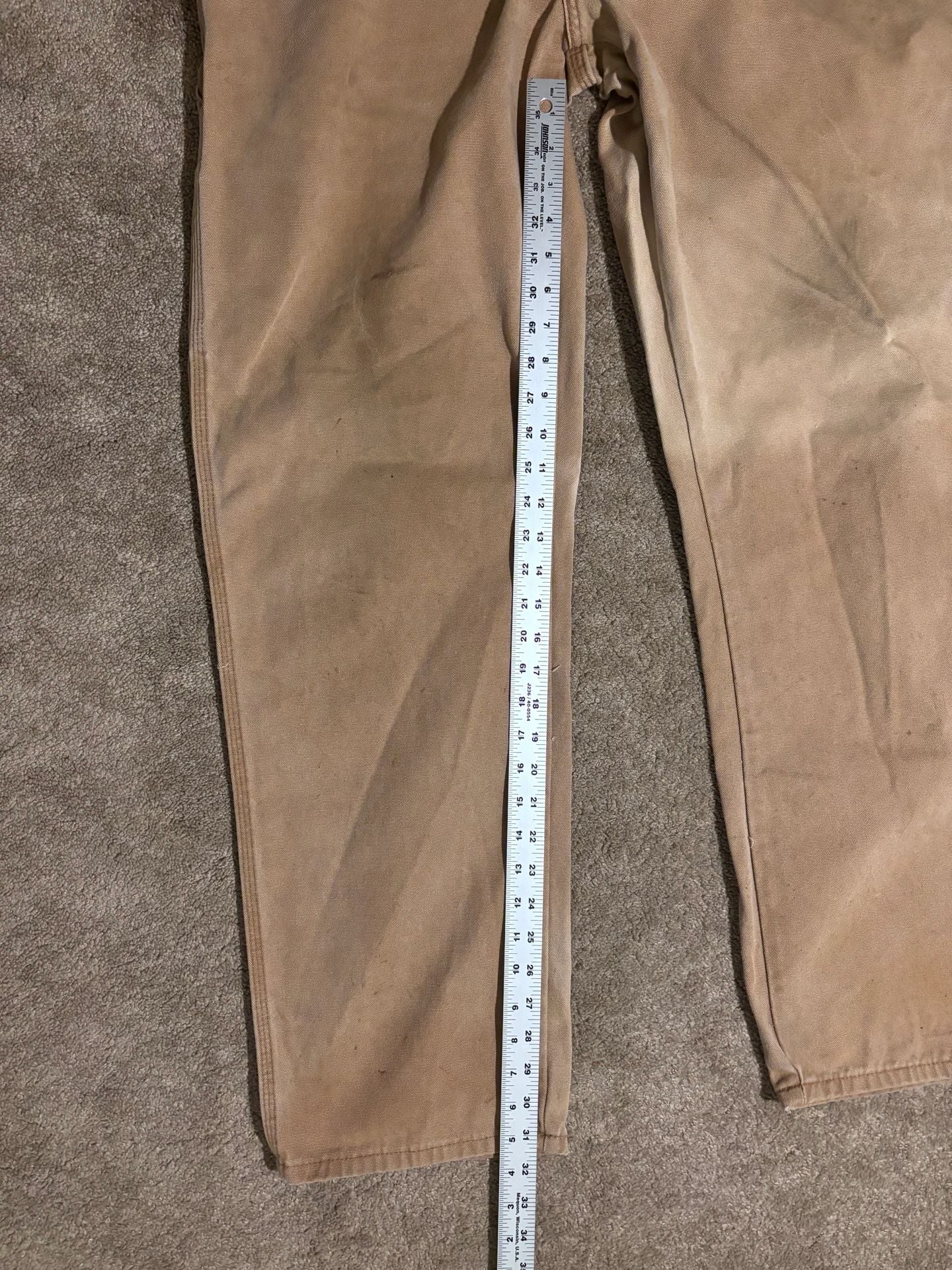 Dickies Carpenter Pants Mens Size 38x34 Brown Canvas Duck Utility Workwear 8
