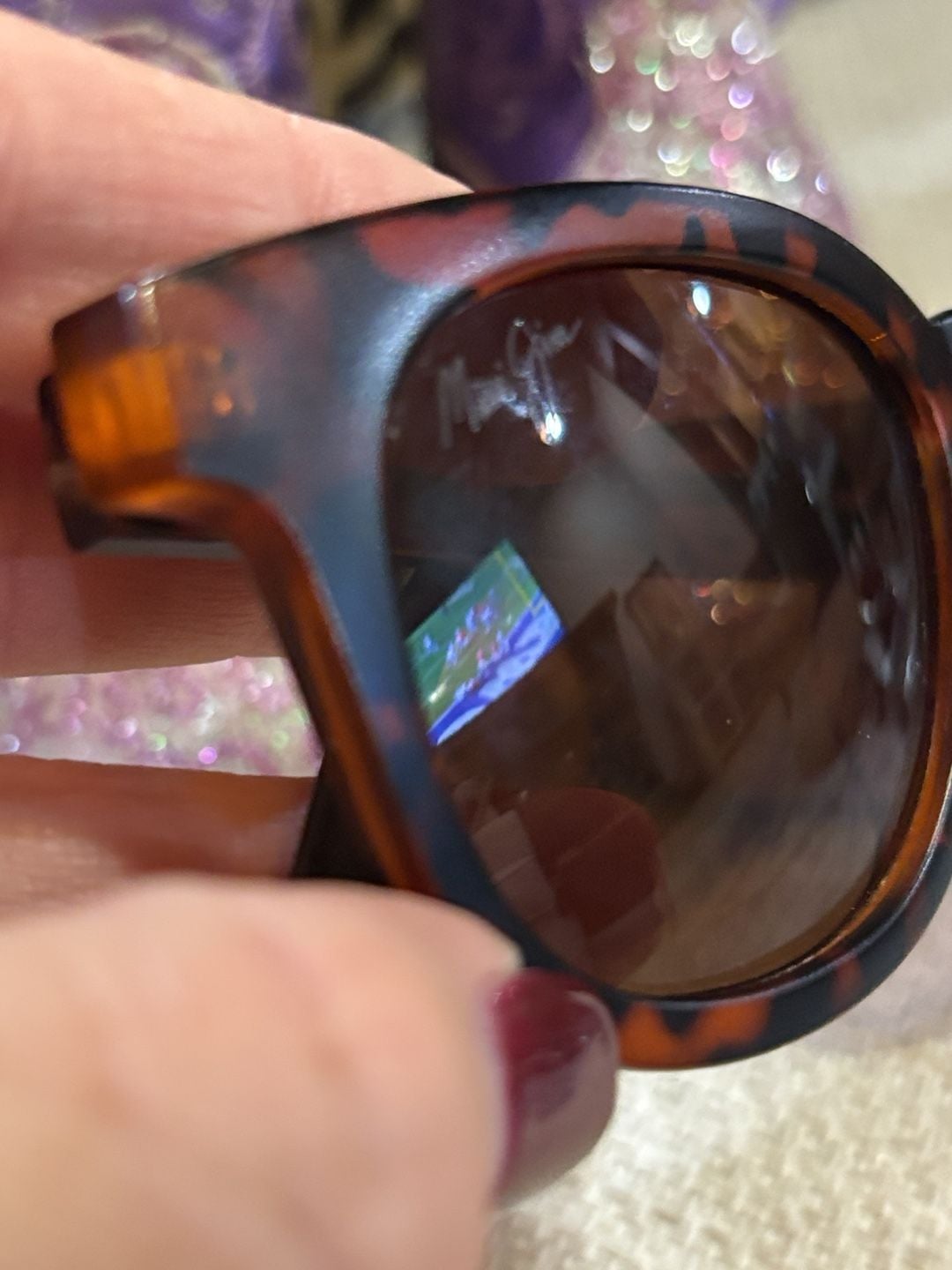 Maui Jim Sunglasses Tortoise Shell Frame Brown Lenses 7