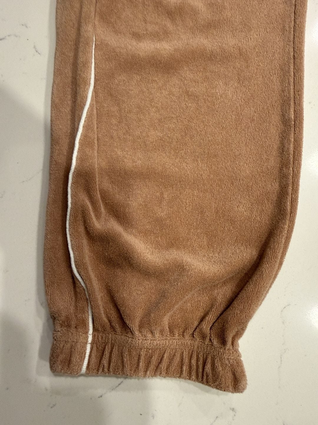 Nike Velour Sweatpants Size L Brown Retro Script Logo Joggers 4