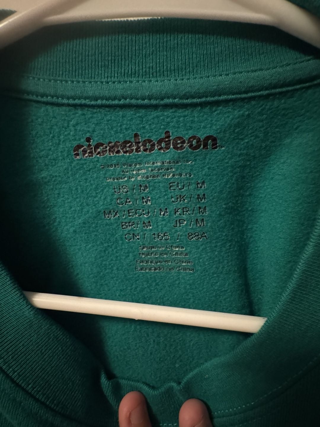 Nickelodeon Spongebob Squarepants Christmas Sweatshirt Size M Green 3