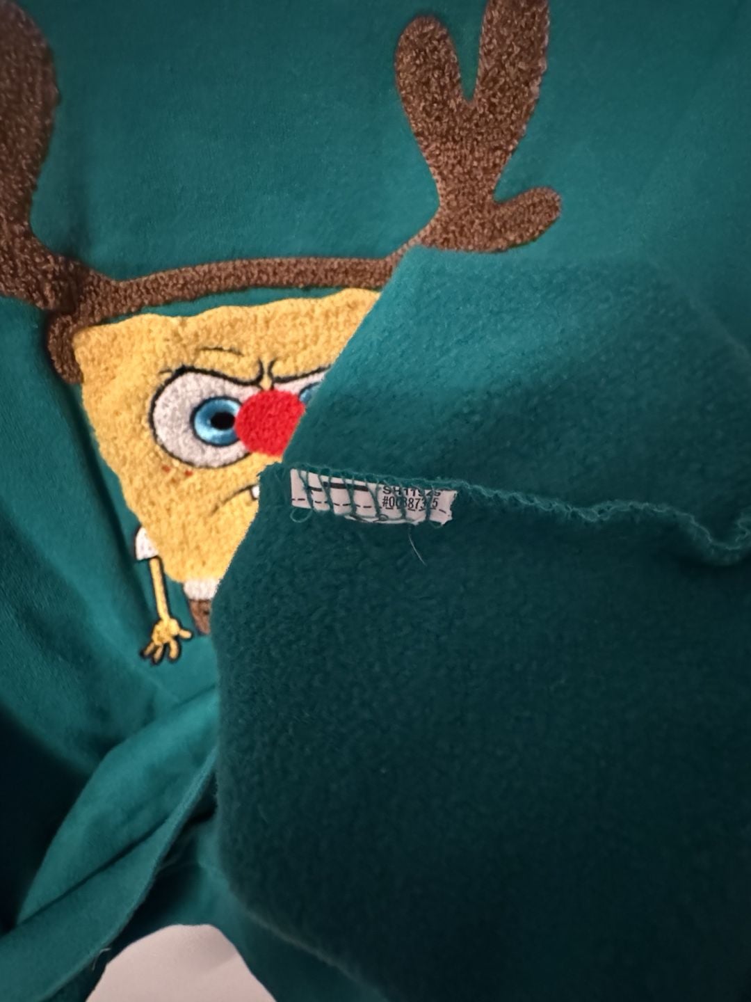Nickelodeon Spongebob Squarepants Christmas Sweatshirt Size M Green 4