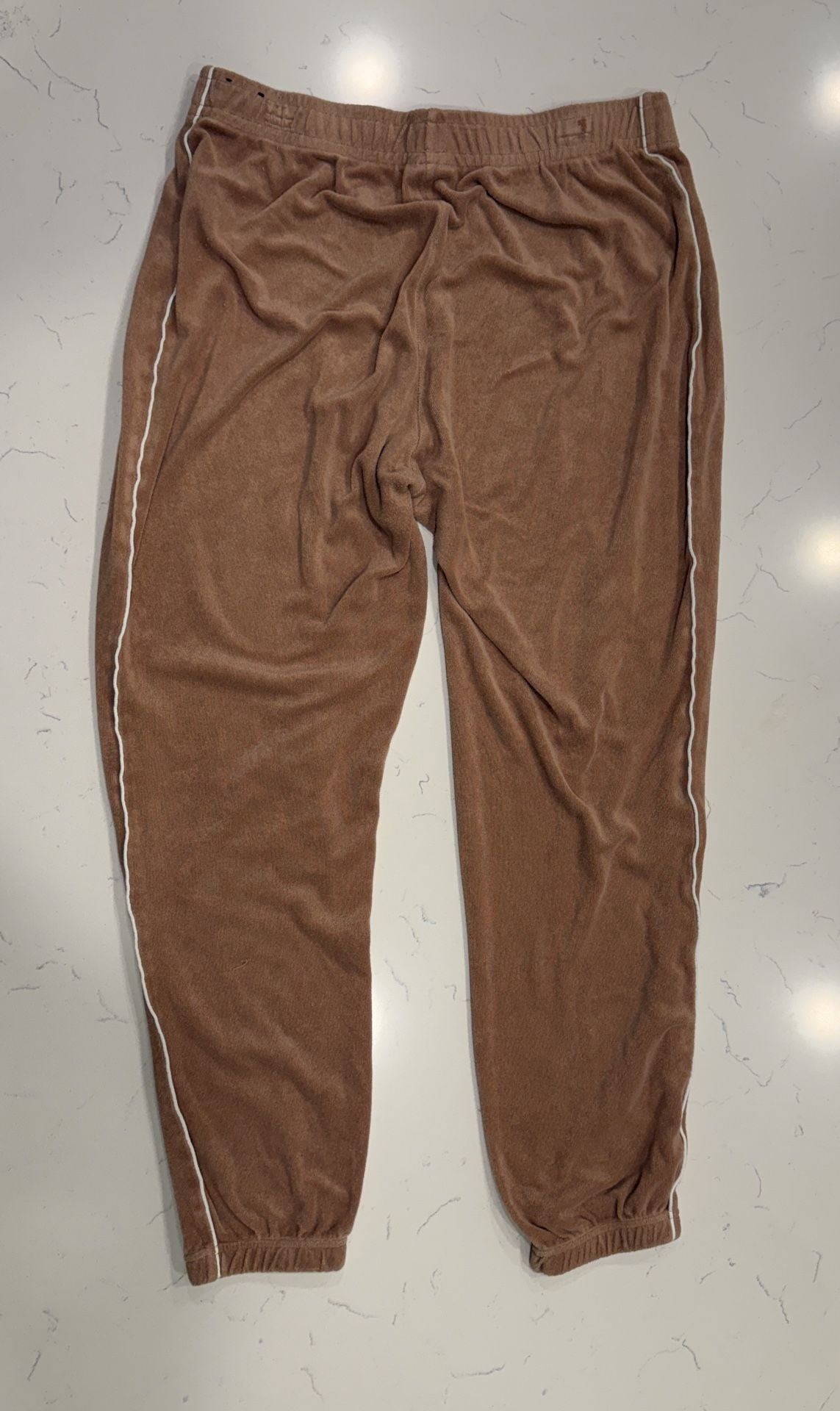 Nike Velour Sweatpants Size L Brown Retro Script Logo Joggers 7
