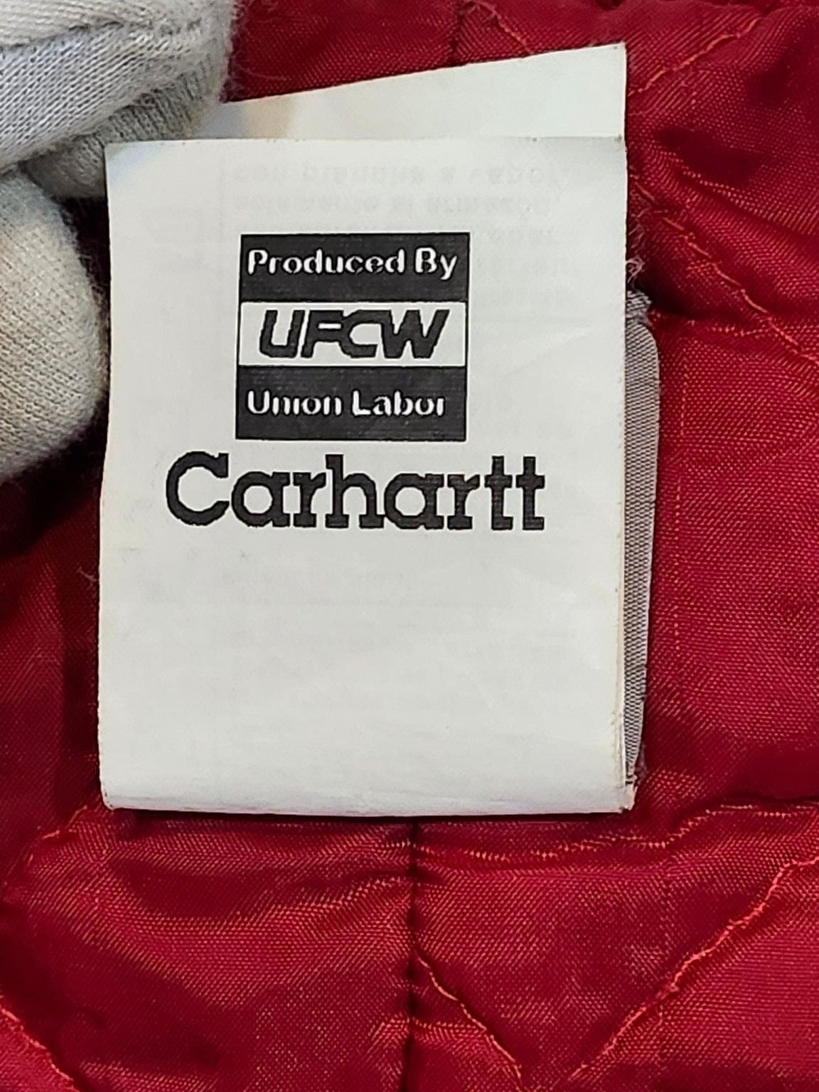 Carhartt Quilted Lined Bib Overalls Brown Duck Workwear 5