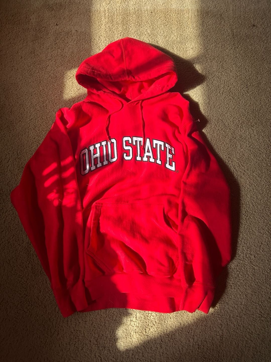 Vintage Y2K streetwear Ohio State University Red Hoodie Sweatshirt 1