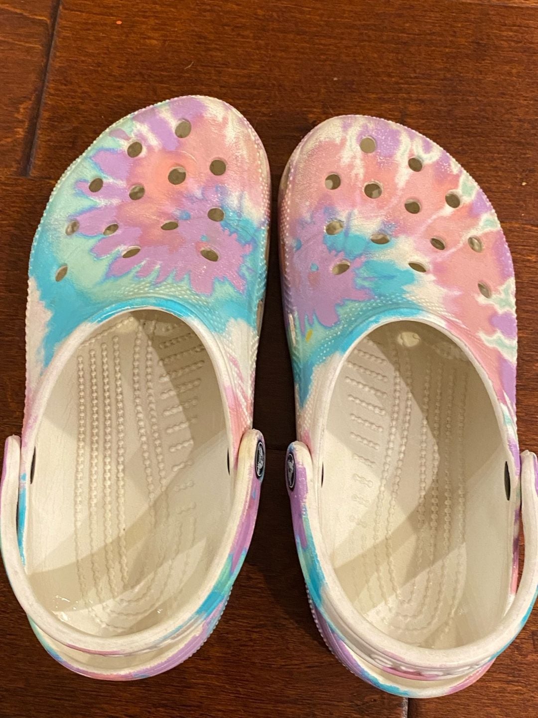 Crocs Classic Tie Dye Graphic Clogs Size W7/M5 Multi Pastel 3