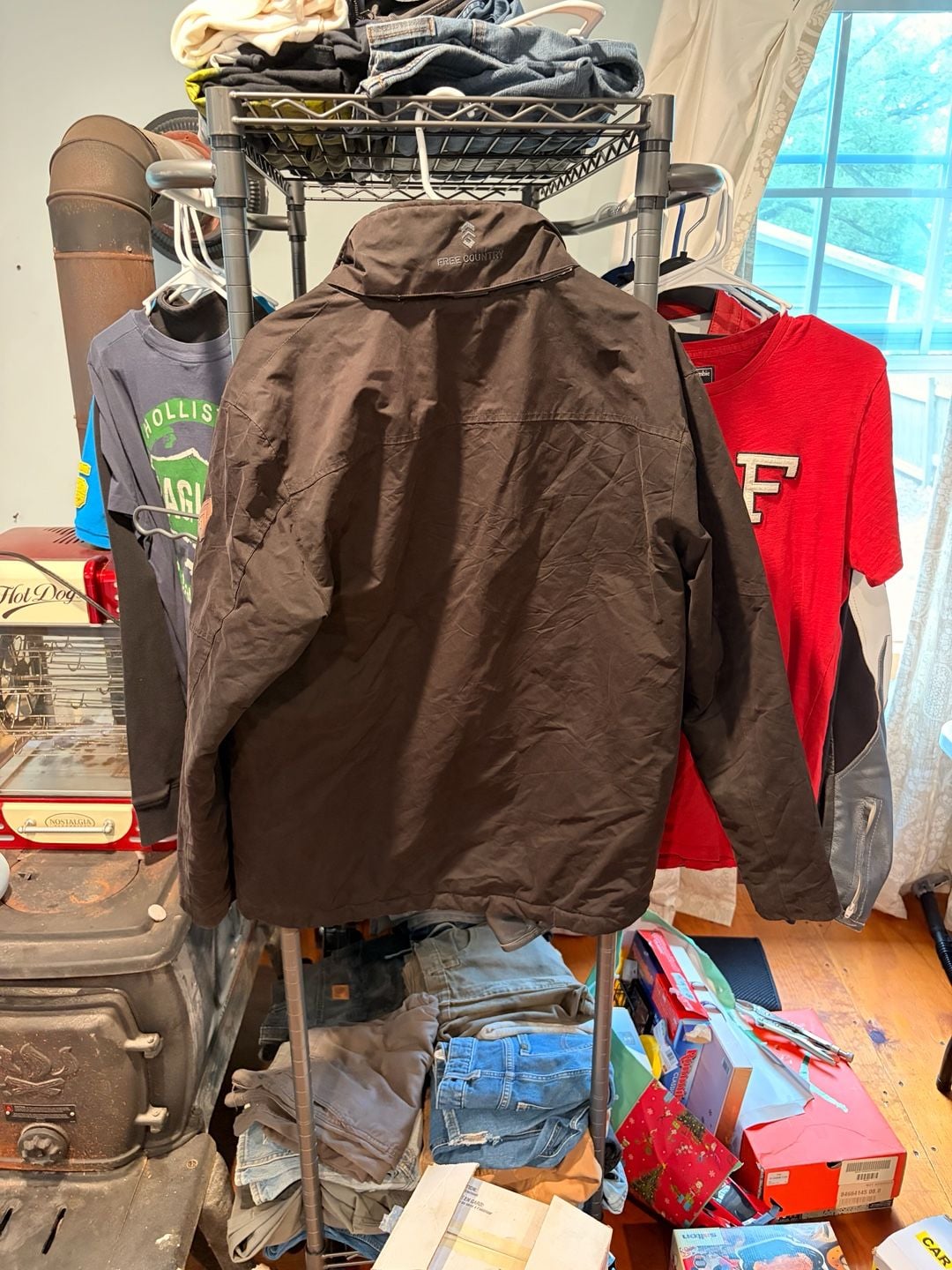 Free Country Fleece Lined Jacket Size M Brown 4