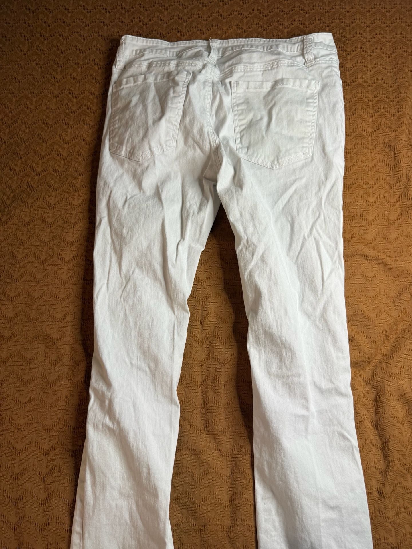 Smoke & Ash Distressed Slim Jeans 34x32 White Denim 8